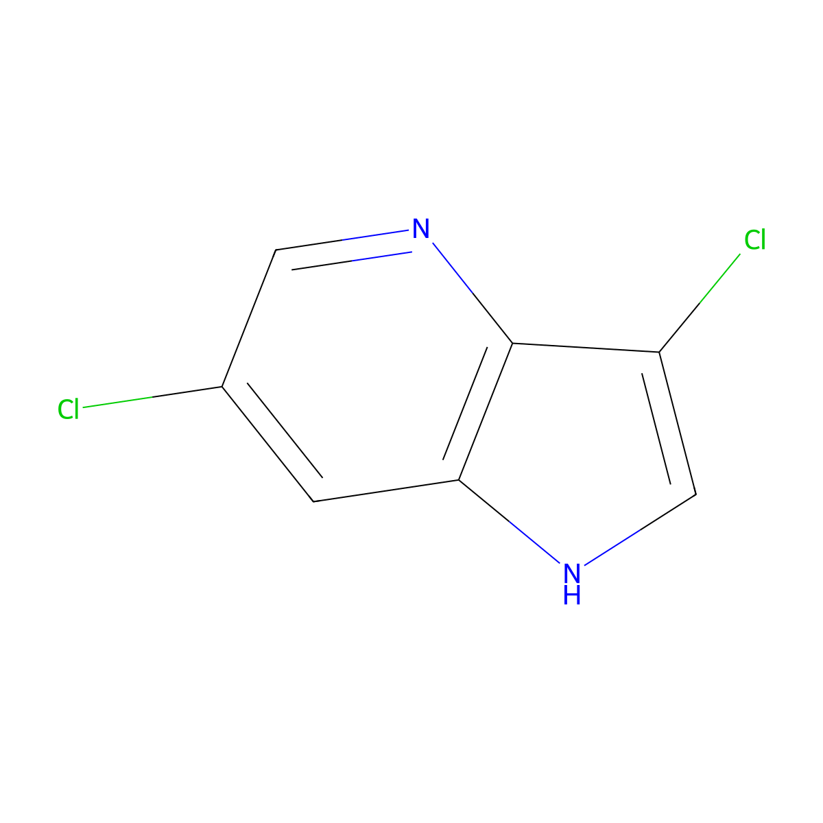 3,6-dichloro-1H-pyrrolo[3,2-b]pyridine molecular structure, CAS 1190317-95-3