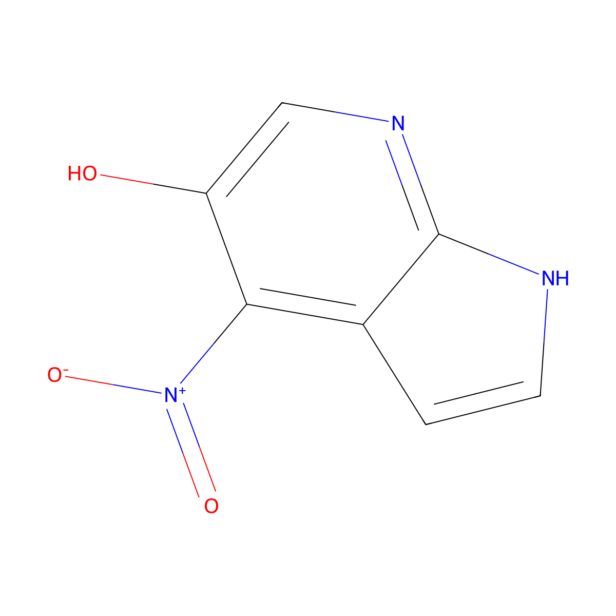 4-nitro-1H-pyrrolo[2,3-b]pyridin-5-ol molecular structure, CAS 1190318-01-4