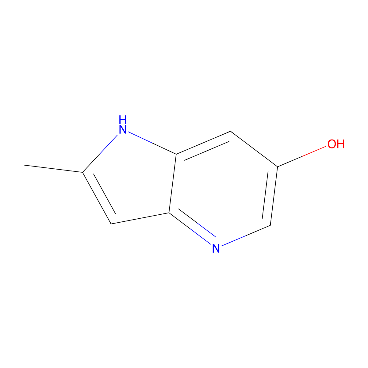 2-methyl-1H-pyrrolo[3,2-b]pyridin-6-ol molecular structure, CAS 1190318-07-0