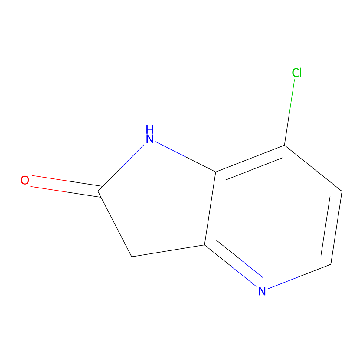 7-chloro-1H-pyrrolo[3,2-b]pyridin-2(3H)-one molecular structure, CAS 1190318-32-1