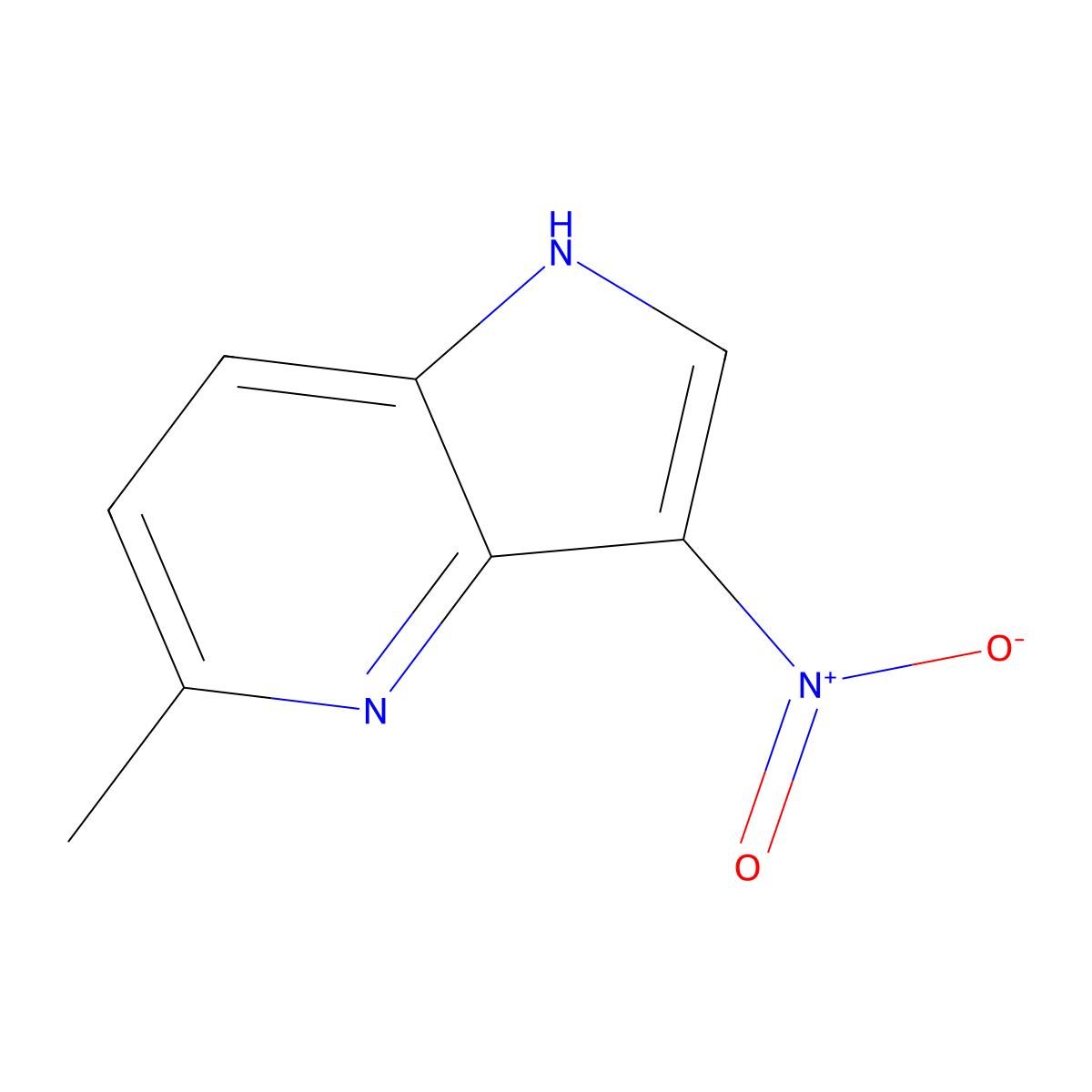 5-methyl-3-nitro-1H-pyrrolo[3,2-b]pyridine molecular structure, CAS 1190318-47-8