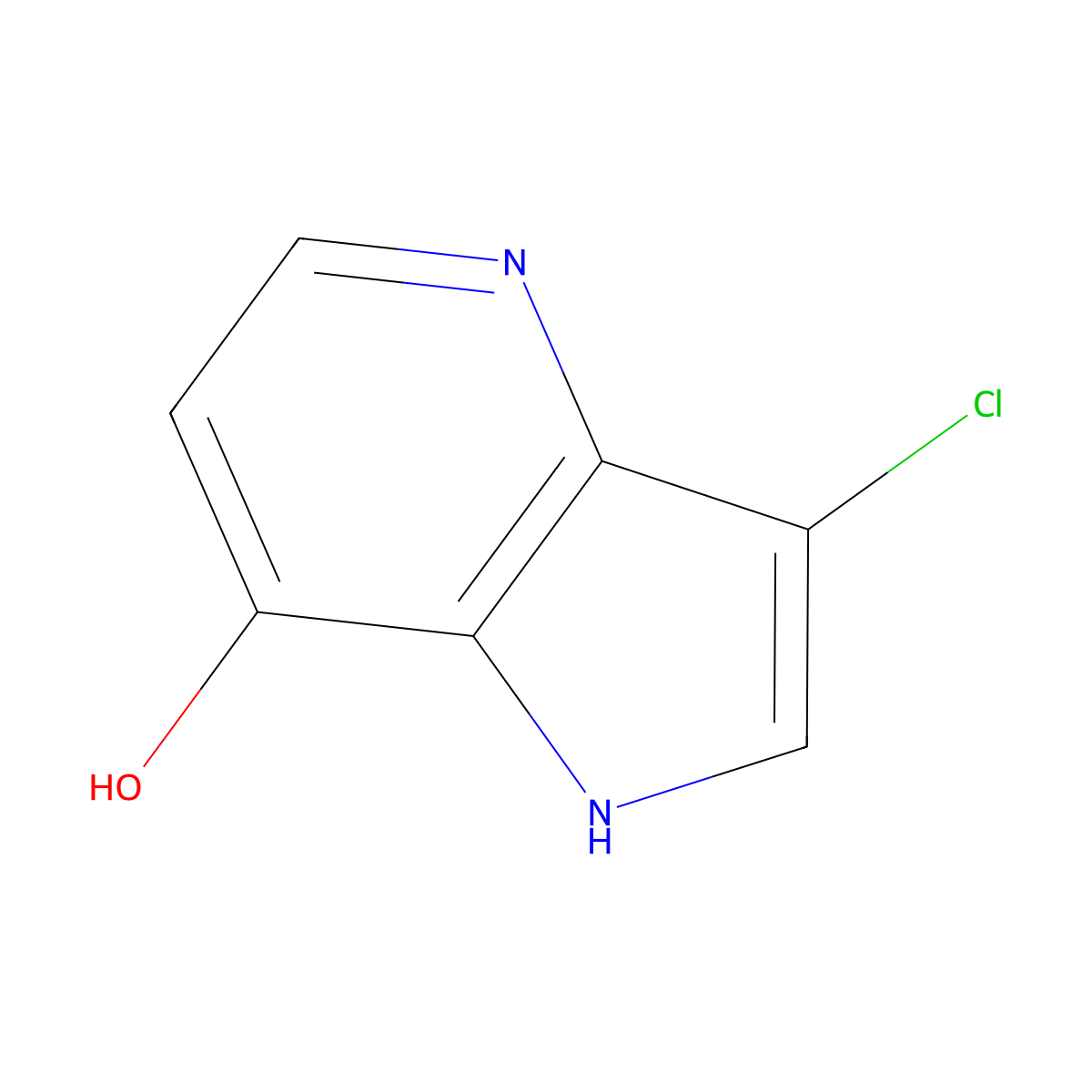 3-Chloro-1H-pyrrolo[3,2-b]pyridin-7-ol molecular structure, CAS 1190318-56-9