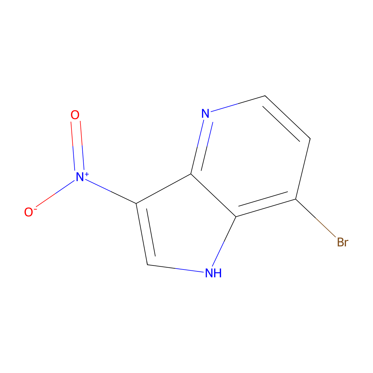 7-bromo-3-nitro-1H-pyrrolo[3,2-b]pyridine molecular structure, CAS 1190318-61-6