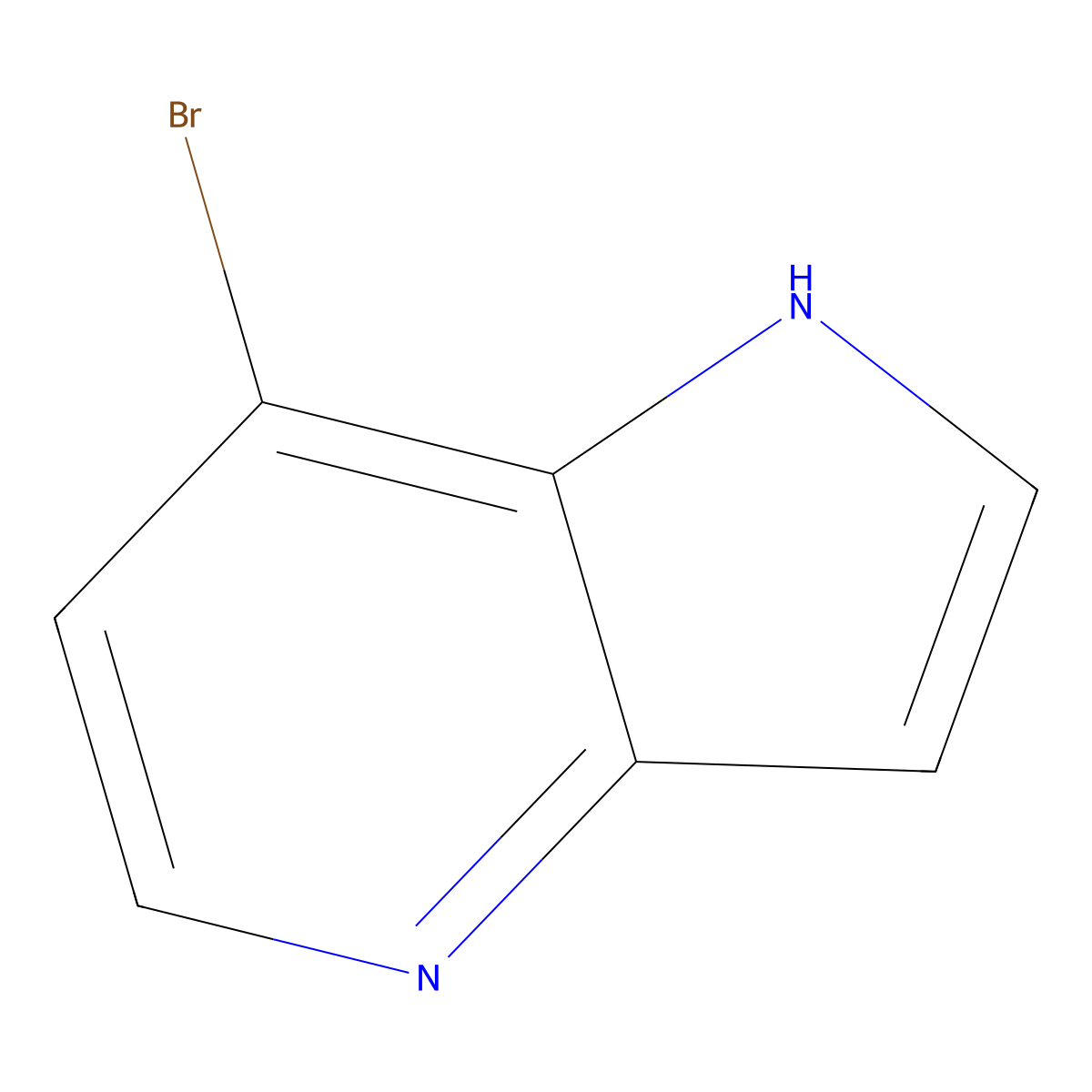 7-bromo-1H-pyrrolo[3,2-b]pyridine molecular structure, CAS 1190318-63-8