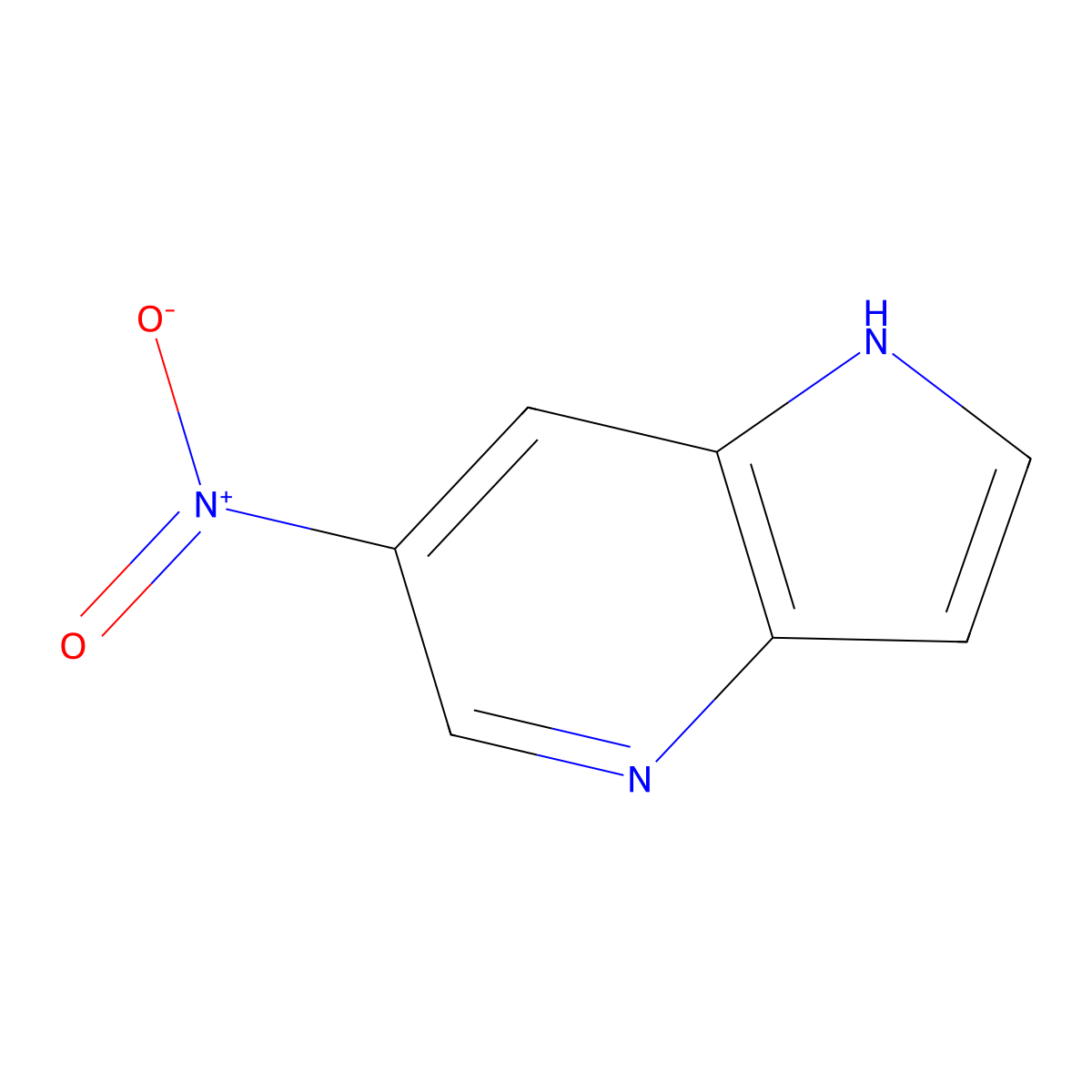 6-nitro-1H-pyrrolo[3,2-b]pyridine molecular structure, CAS 1190318-66-1