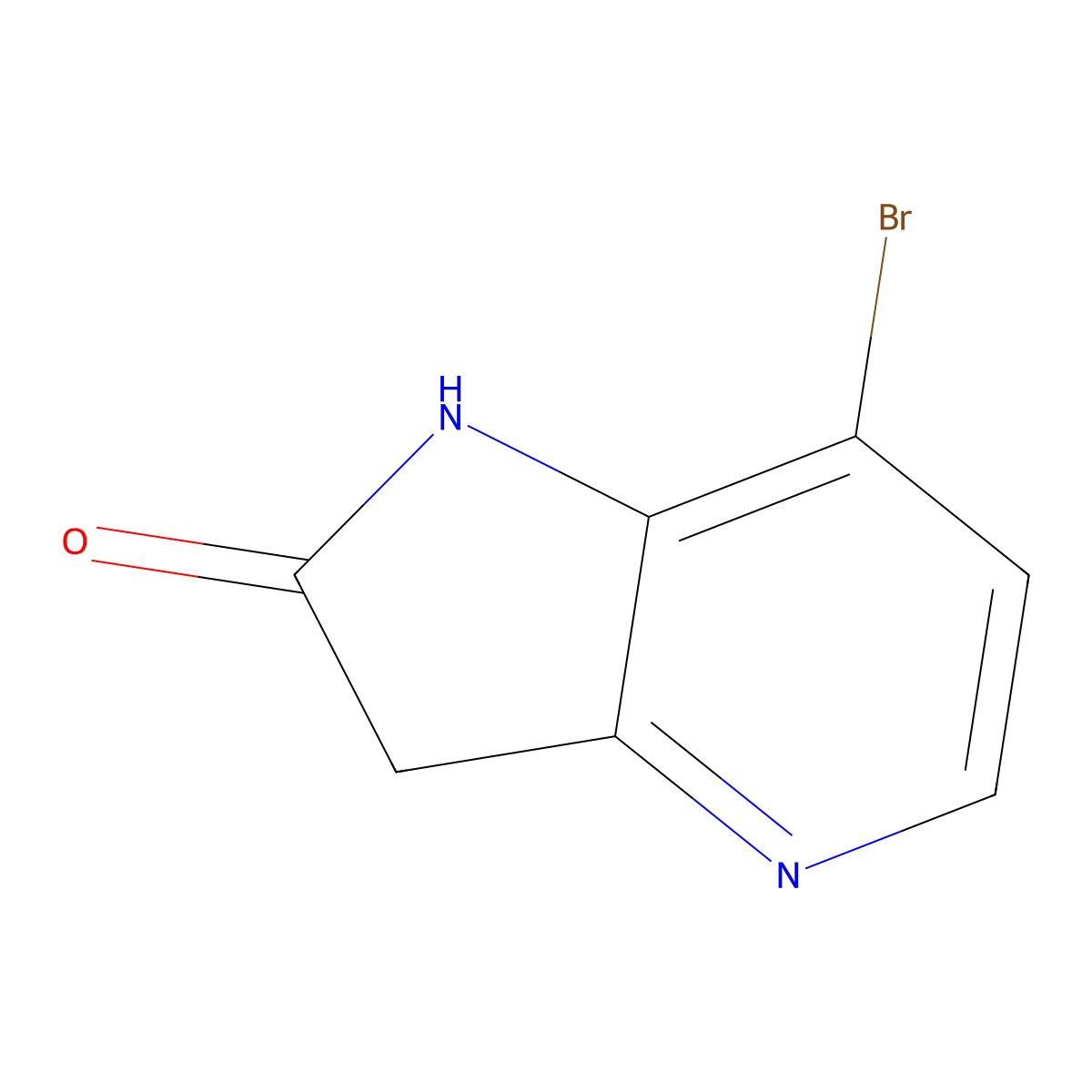 7-Bromo-1H-pyrrolo[3,2-b]pyridin-2(3H)-one molecular structure, CAS 1190318-71-8