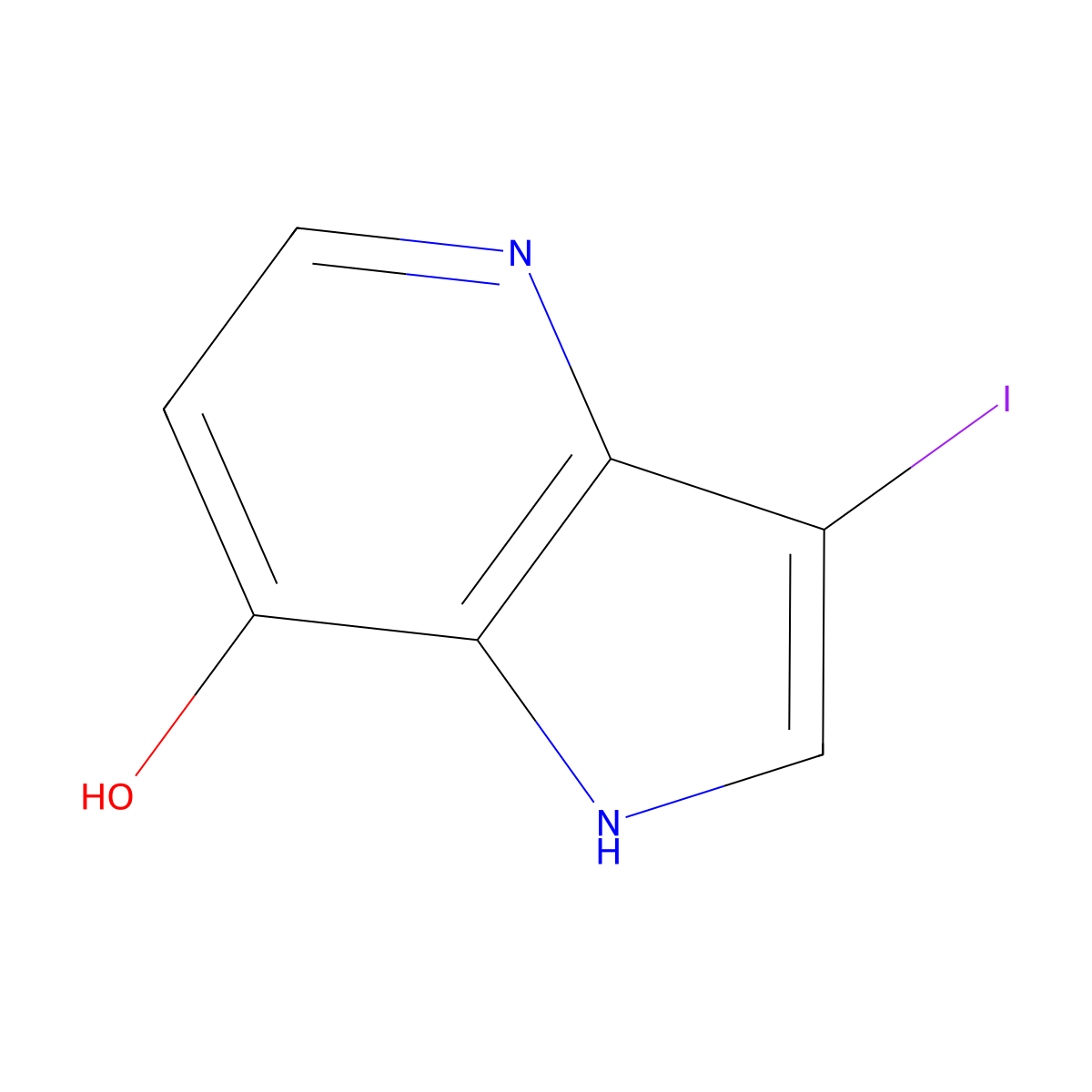 3-Iodo-1H-pyrrolo[3,2-b]pyridin-7-ol molecular structure, CAS 1190318-75-2