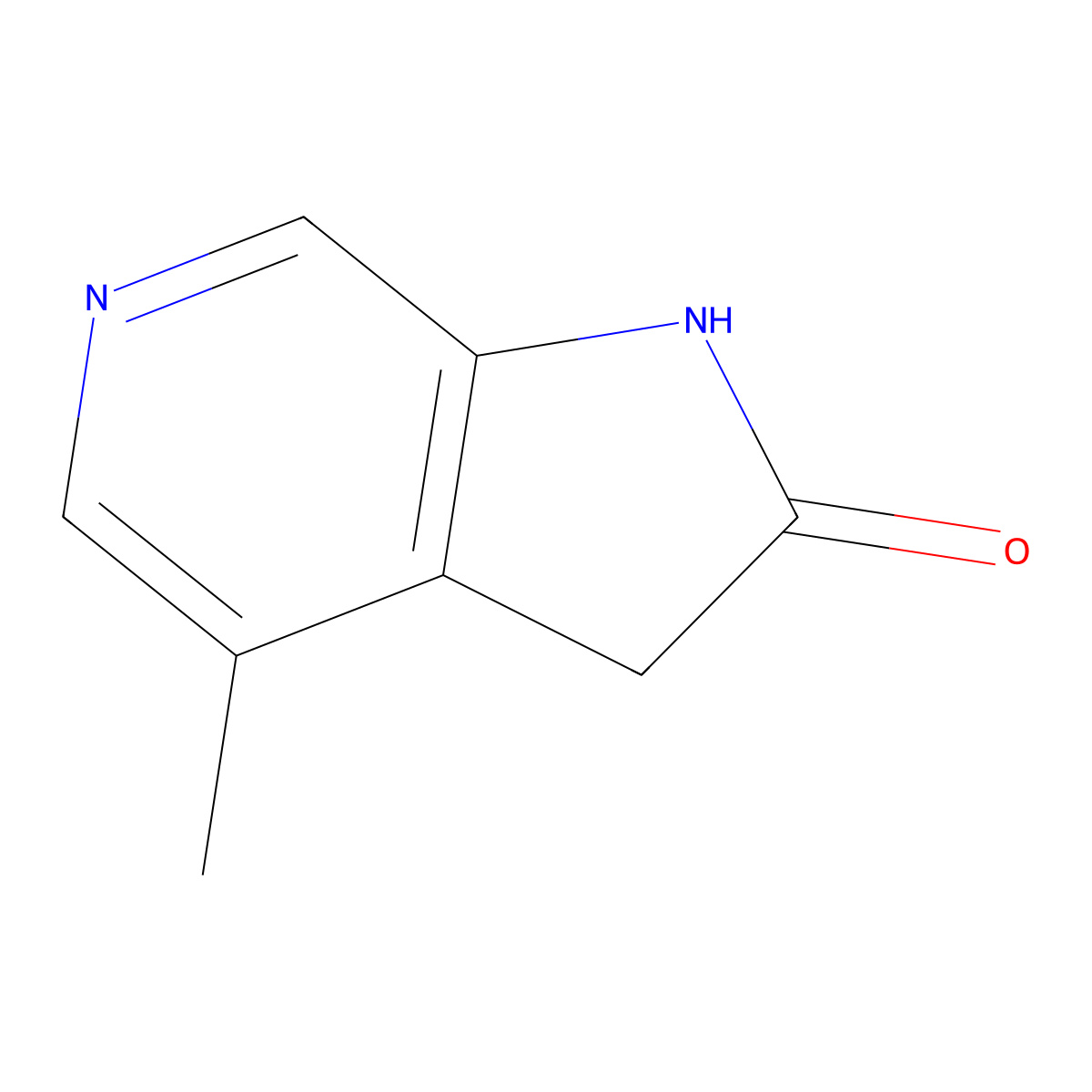 4-Methyl-1H-pyrrolo[2,3-c]pyridin-2(3H)-one molecular structure, CAS 1190318-77-4