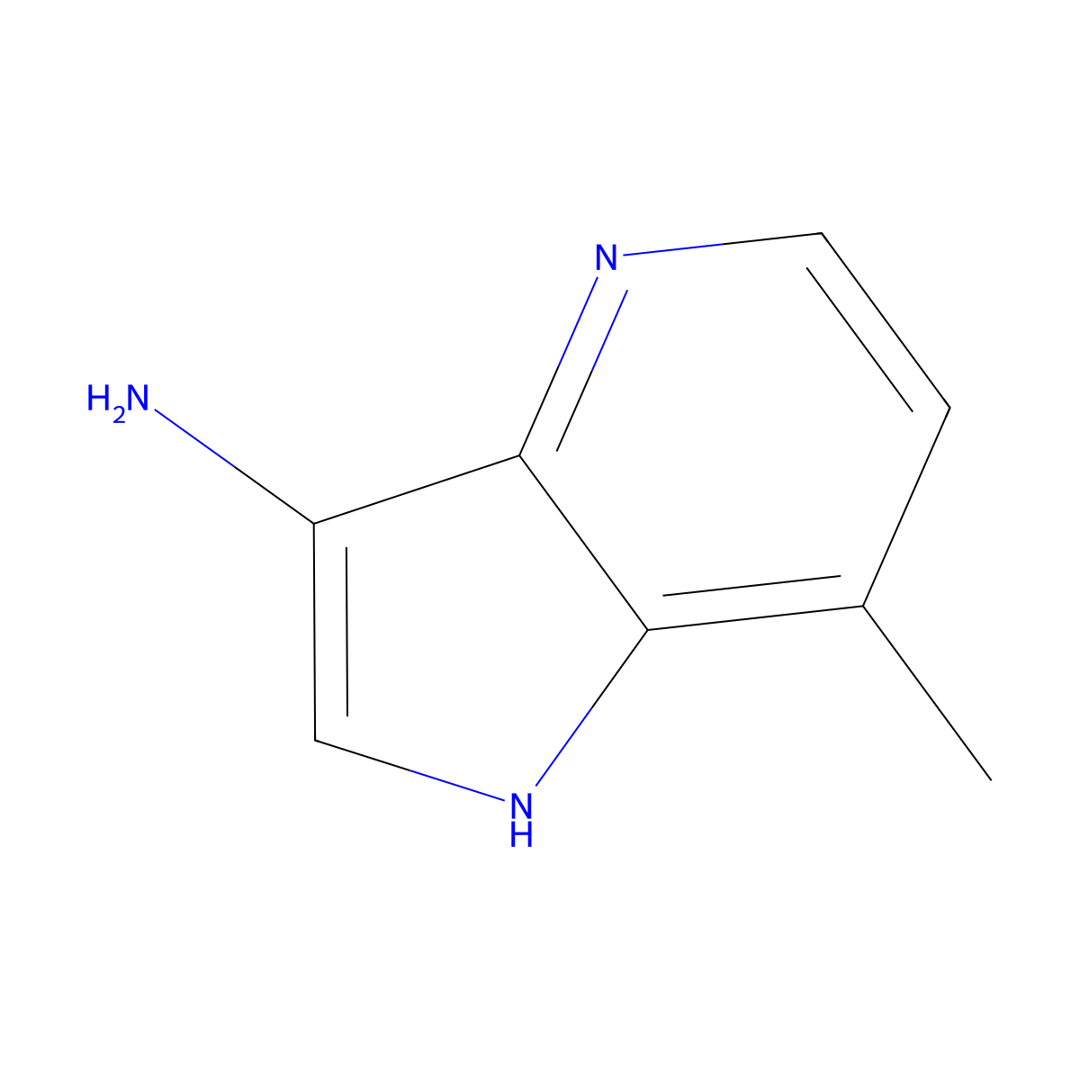 7-methyl-1H-pyrrolo[3,2-b]pyridin-3-amine molecular structure, CAS 1190318-79-6