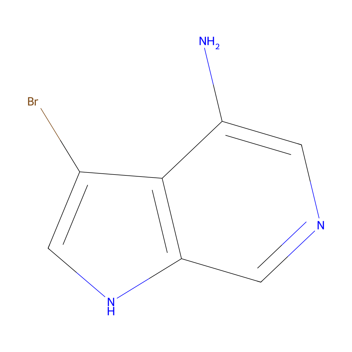 3-bromo-1H-pyrrolo[2,3-c]pyridin-4-amine molecular structure, CAS 1190318-83-2