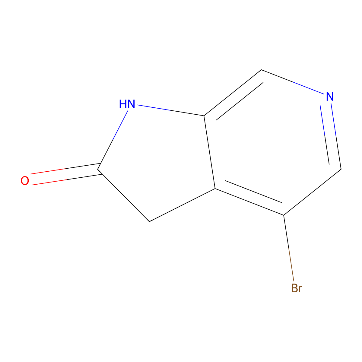 4-bromo-1H,2H,3H-pyrrolo[2,3-c]pyridin-2-one molecular structure, CAS 1190318-93-4