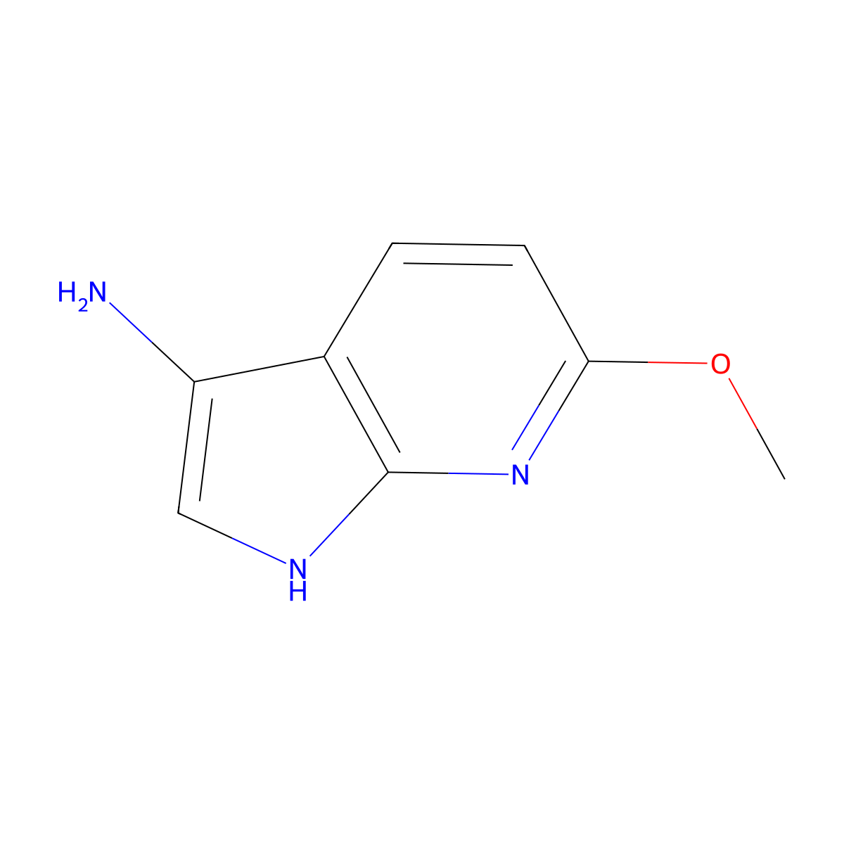 6-methoxy-1H-pyrrolo[2,3-b]pyridin-3-amine molecular structure, CAS 1190318-97-8