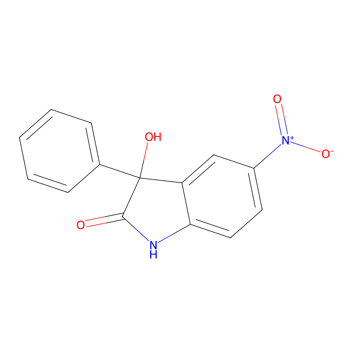 5-Nitro-3-hydroxy-3-phenyl-2-oxindole molecular structure, CAS 1190318-99-0