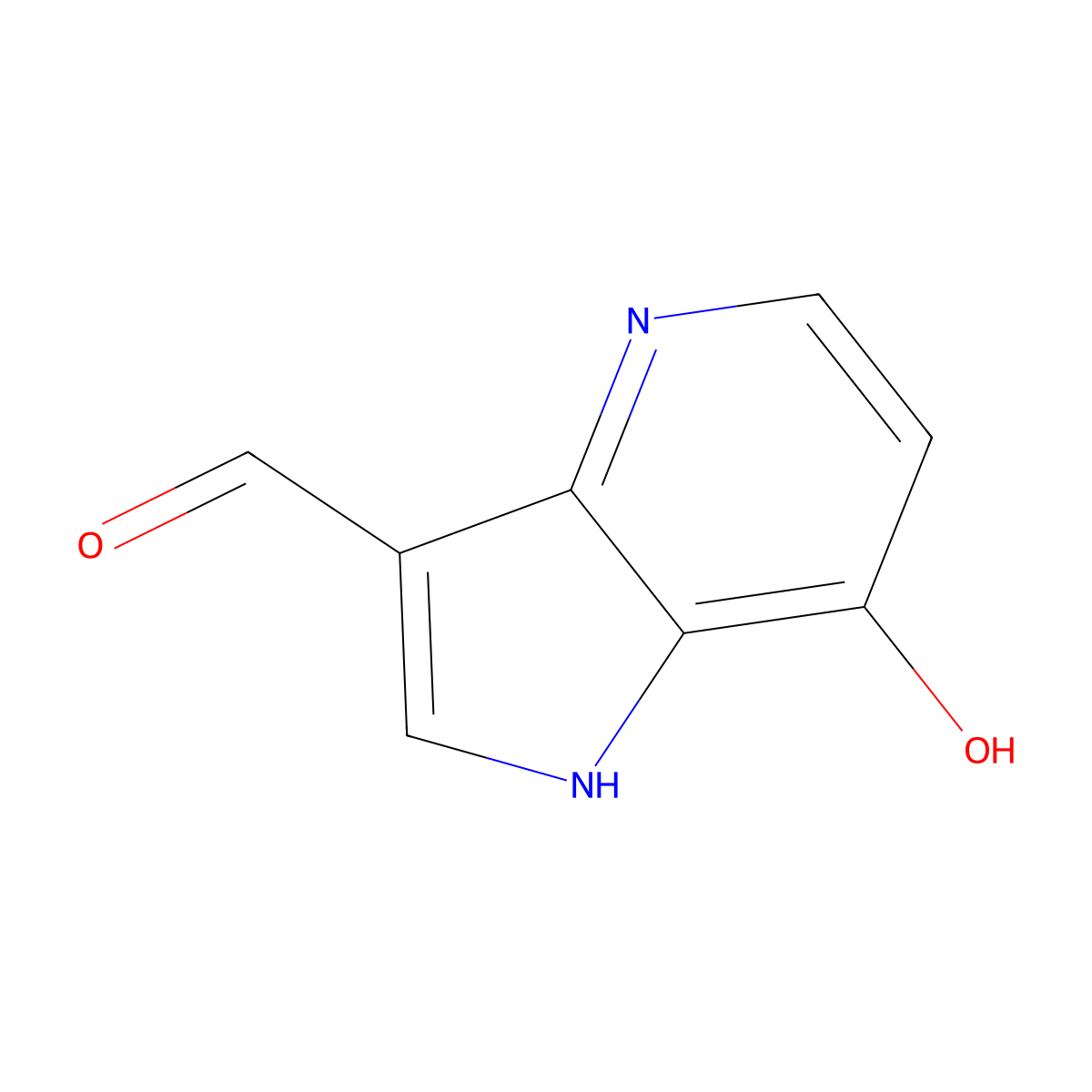 7-Hydroxy-1H-pyrrolo[3,2-b]pyridine-3-carbaldehyde molecular structure, CAS 1190319-00-6