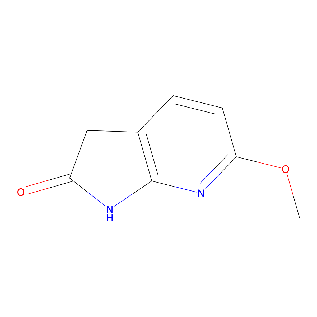 6-Methoxy-1H-pyrrolo[2,3-b]pyridin-2(3H)-one molecular structure, CAS 1190319-04-0