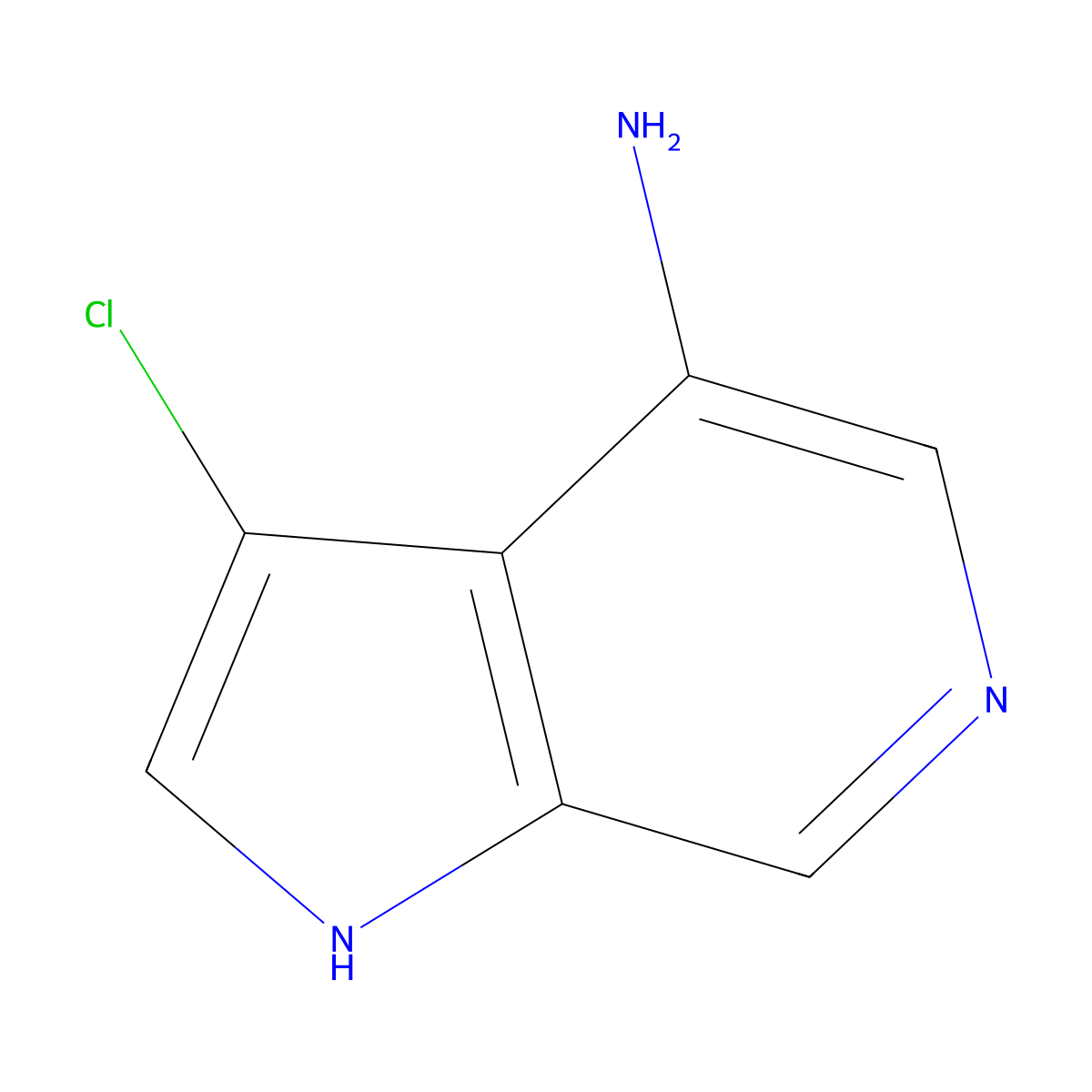 3-chloro-1H-pyrrolo[2,3-c]pyridin-4-amine molecular structure, CAS 1190319-12-0