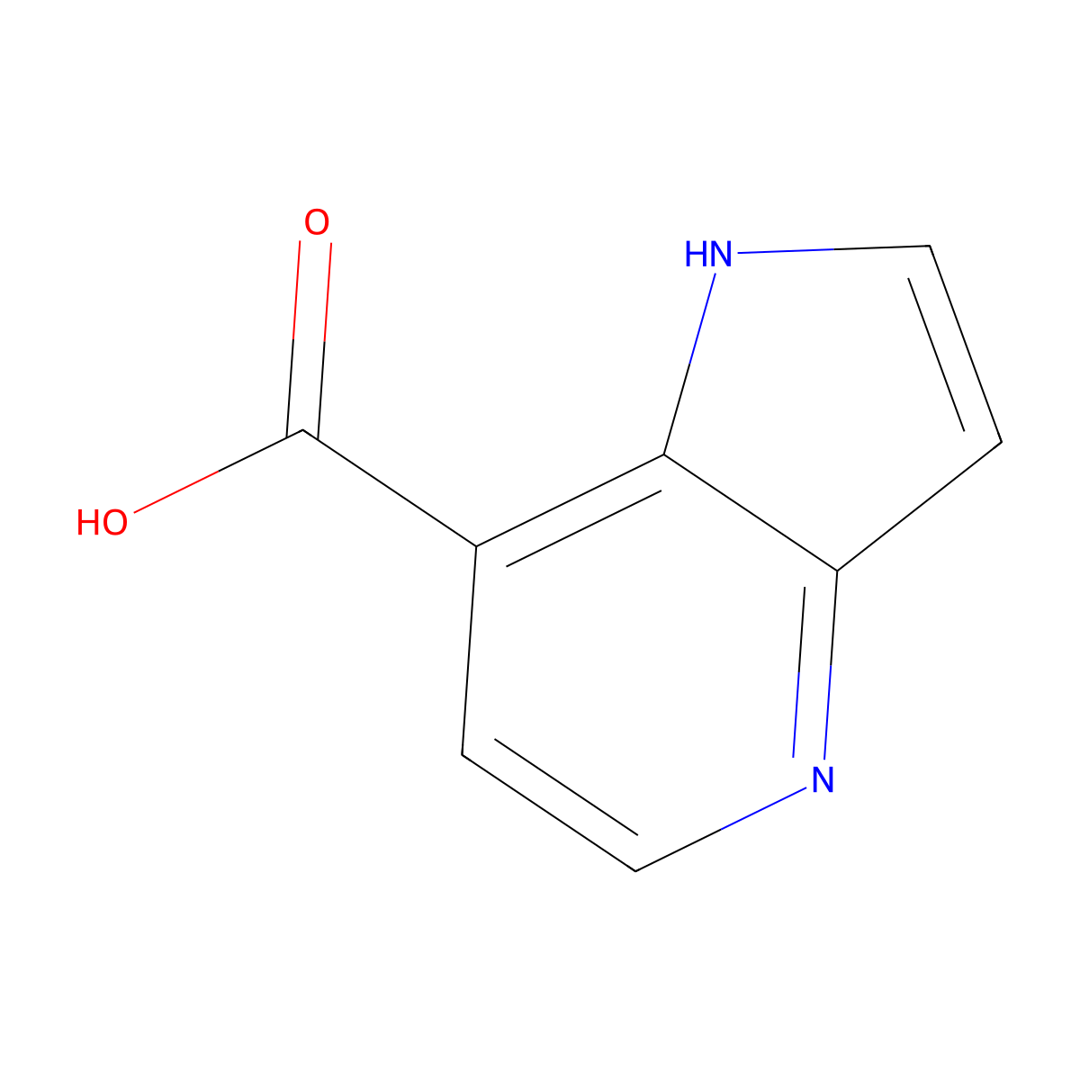 1H-Pyrrolo(3,2-b)pyridine-7-carboxylic acid molecular structure, CAS 1190319-18-6
