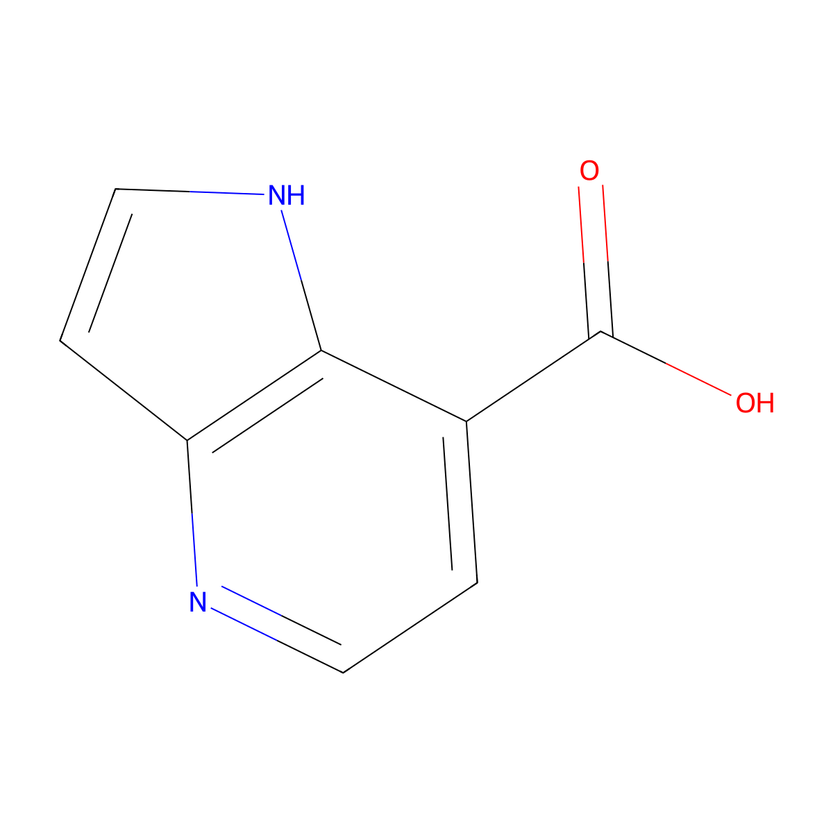 1H-Pyrrolo(3,2-b)pyridine-7-carboxylic acid molecular structure, CAS 1190319-18-6