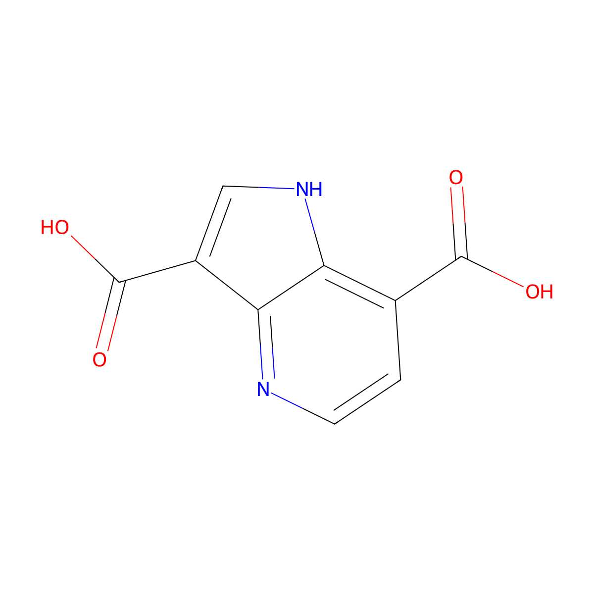 4-Azaindole-3,7-dicarboxylic acid molecular structure, CAS 1190319-22-2