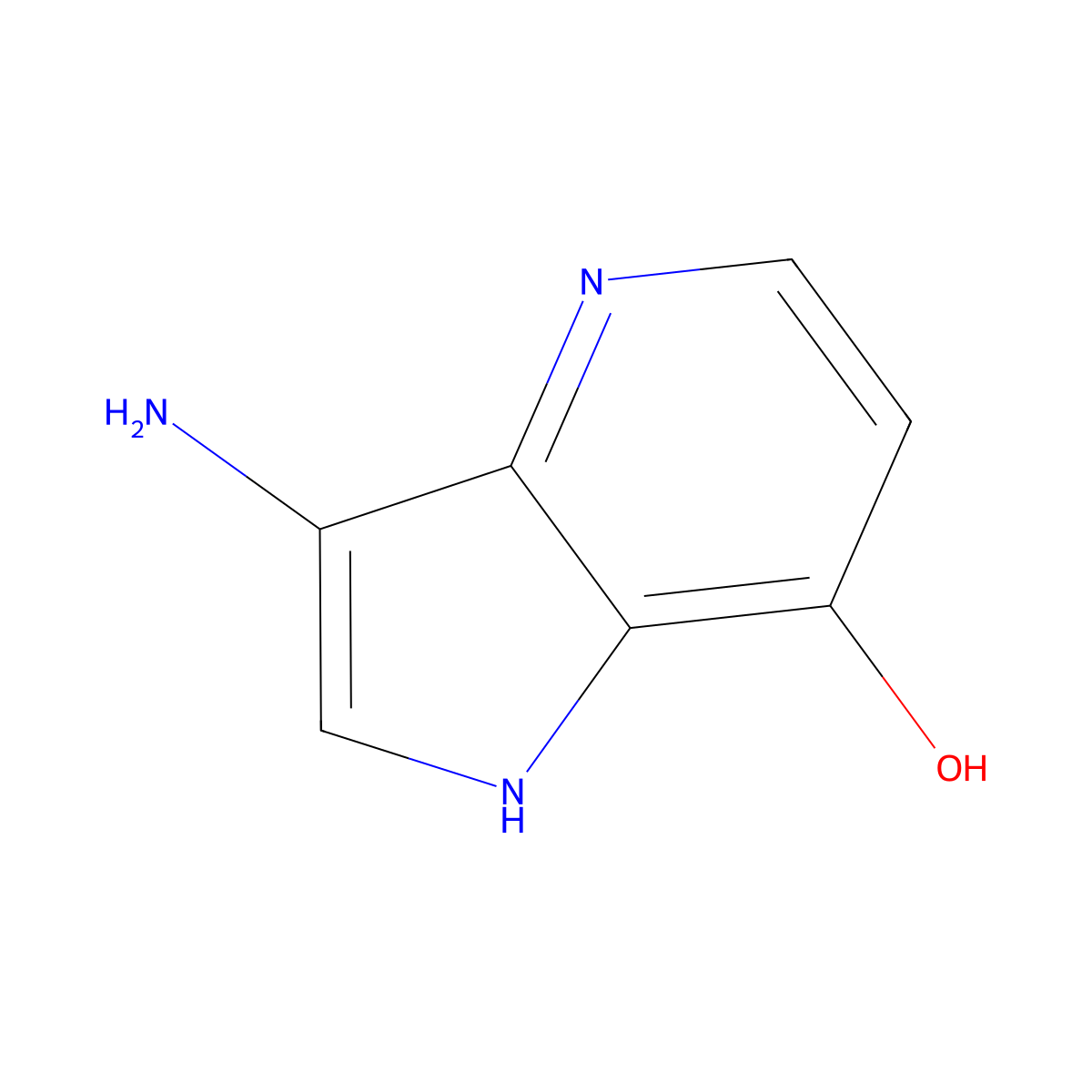 3-Amino-1H-pyrrolo[3,2-b]pyridin-7-ol molecular structure, CAS 1190319-24-4