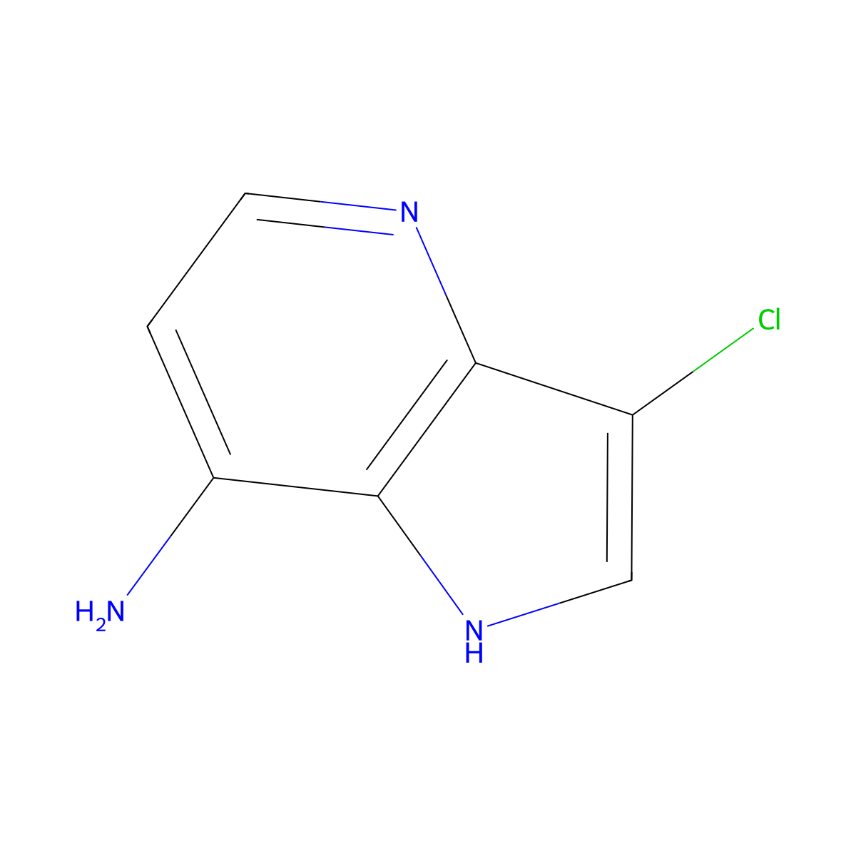 3-chloro-1H-pyrrolo[3,2-b]pyridin-7-amine molecular structure, CAS 1190319-25-5