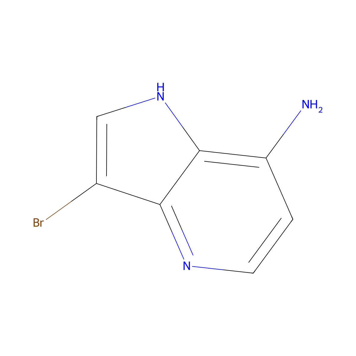 3-bromo-1H-pyrrolo[3,2-b]pyridin-7-amine molecular structure, CAS 1190319-28-8