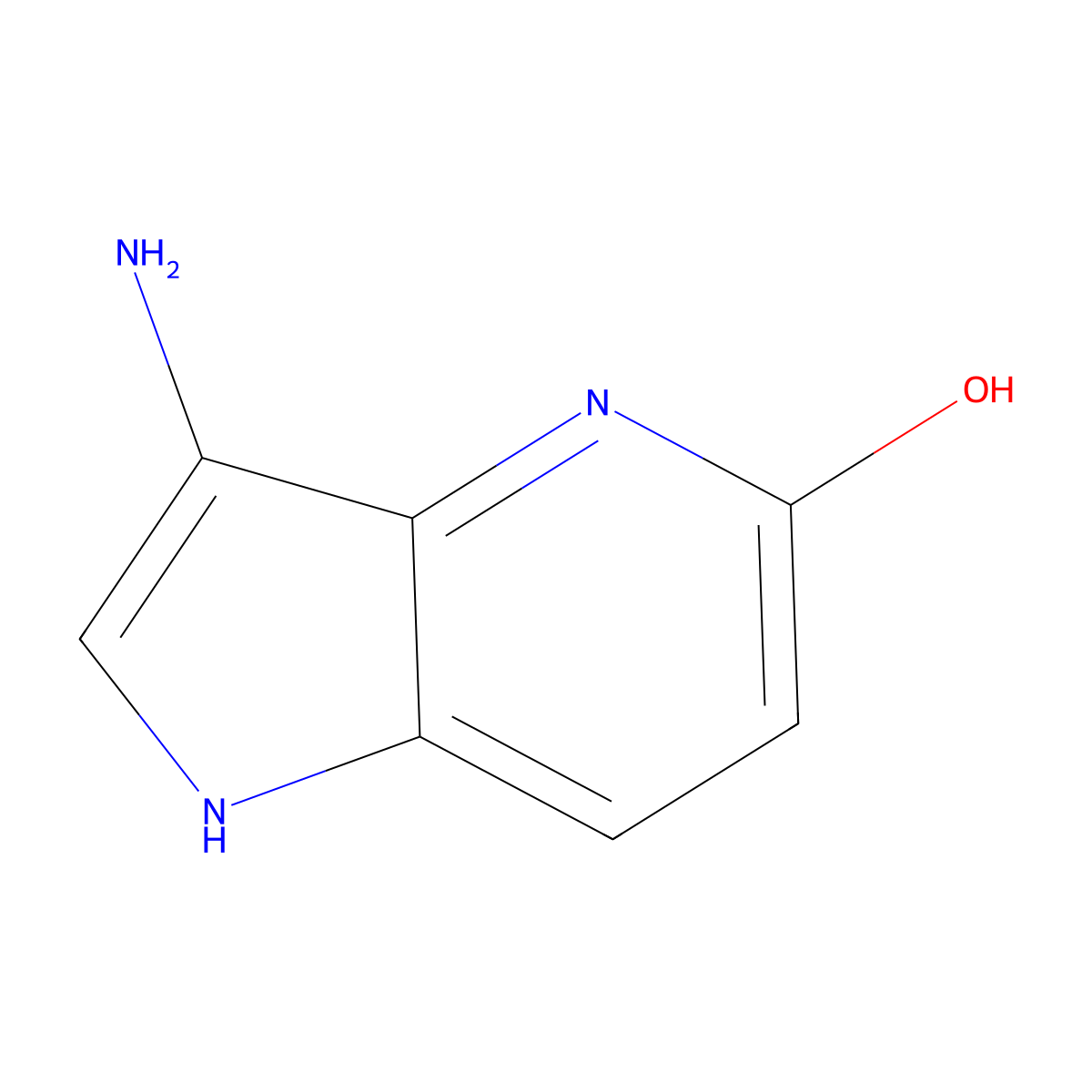3-Amino-1H-pyrrolo[3,2-b]pyridin-5-ol molecular structure, CAS 1190319-31-3
