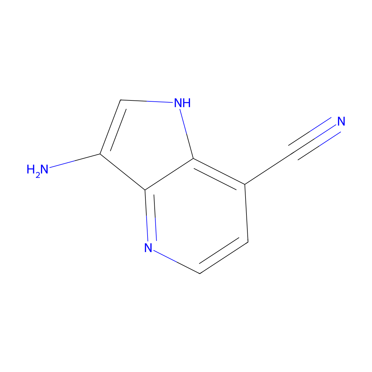 3-amino-1H-pyrrolo[3,2-b]pyridine-7-carbonitrile molecular structure, CAS 1190319-38-0