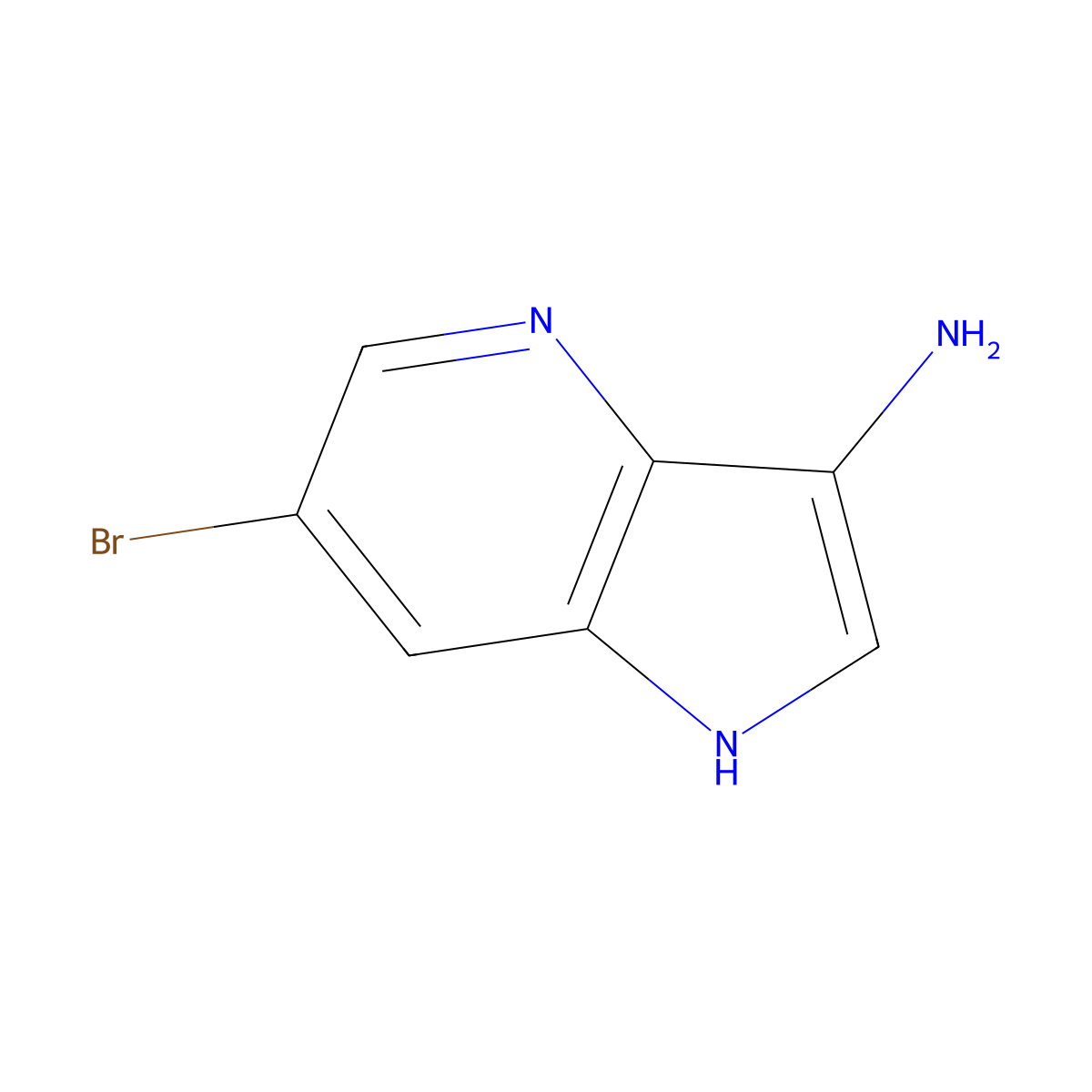 6-Bromo-1h-pyrrolo[3,2-b]pyridin-3-amine molecular structure, CAS 1190319-40-4