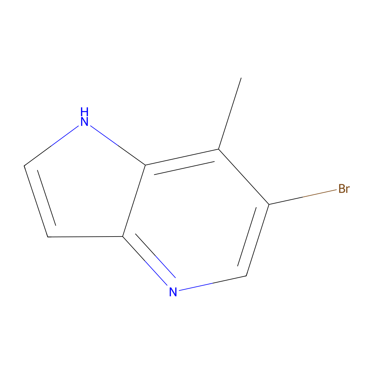 6-bromo-7-methyl-1H-pyrrolo[3,2-b]pyridine molecular structure, CAS 1190319-42-6
