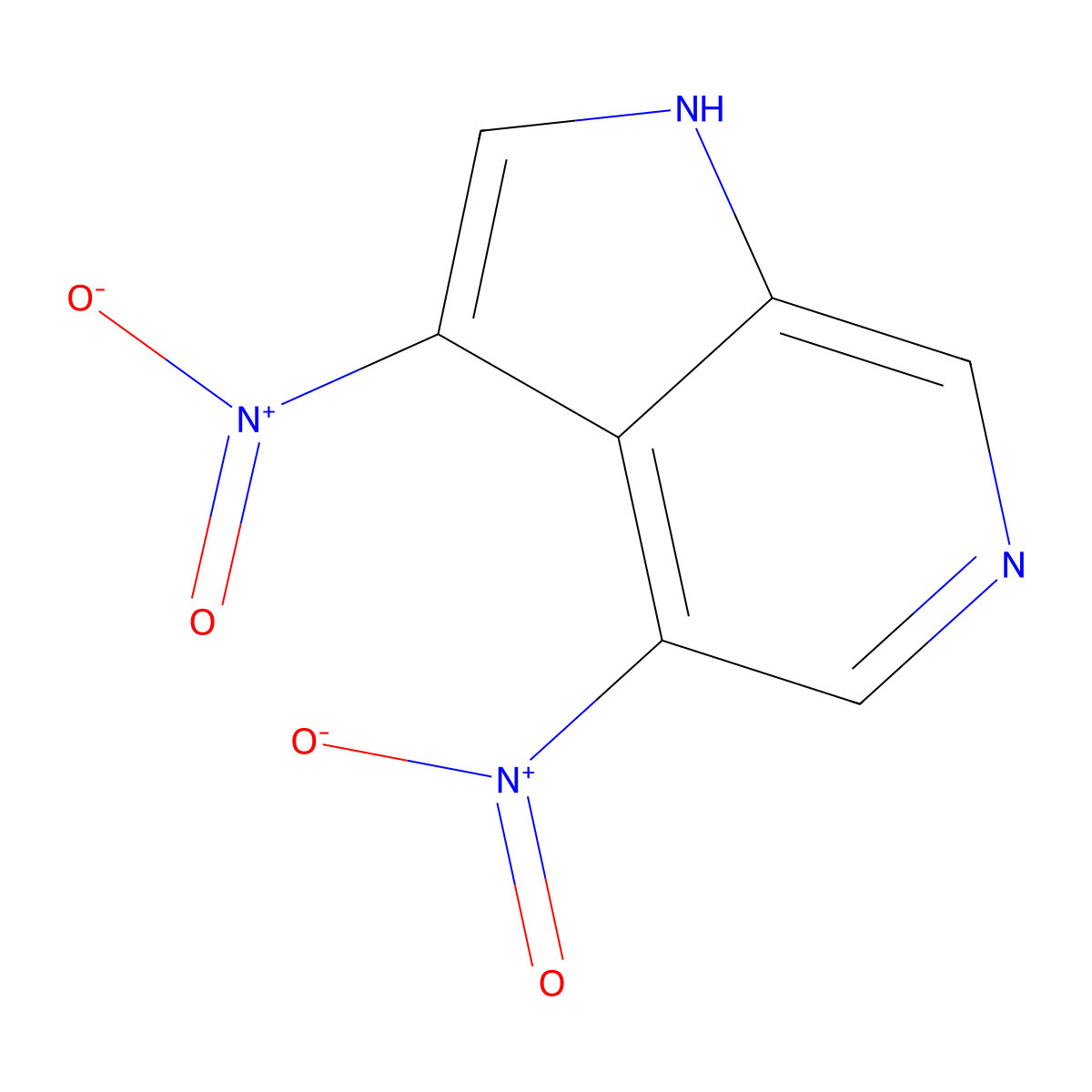 3,4-dinitro-1H-pyrrolo[2,3-c]pyridine molecular structure, CAS 1190319-50-6