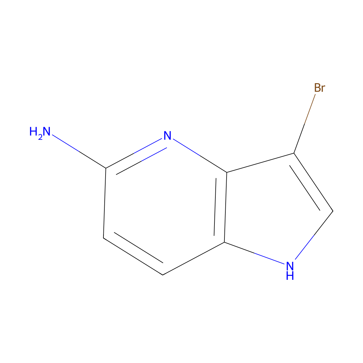 3-bromo-1H-pyrrolo[3,2-b]pyridin-5-amine molecular structure, CAS 1190319-64-2