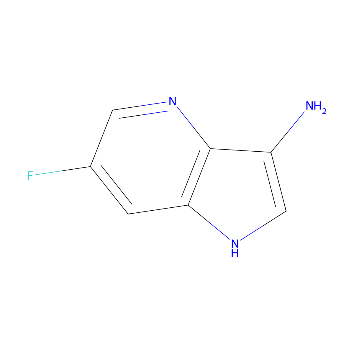 6-fluoro-1H-pyrrolo[3,2-b]pyridin-3-amine molecular structure, CAS 1190319-66-4