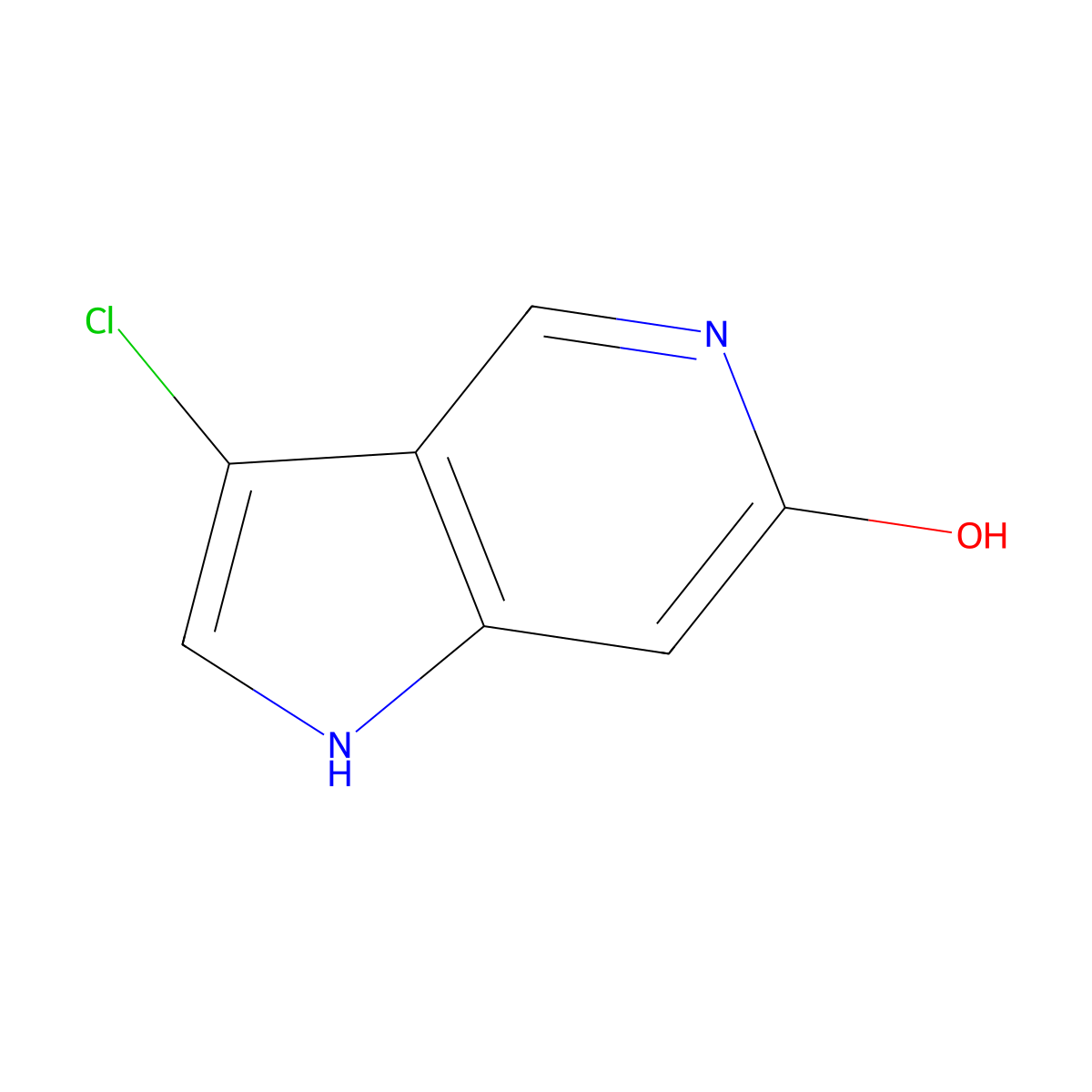 3-Chloro-1H-pyrrolo[3,2-c]pyridin-6-ol molecular structure, CAS 1190319-69-7