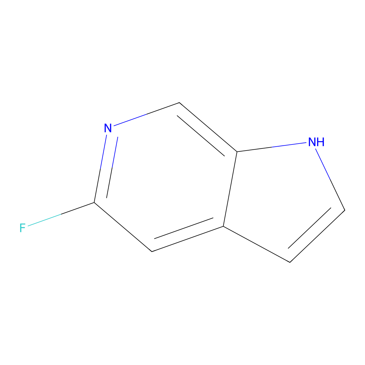 5-fluoro-1H-pyrrolo[2,3-c]pyridine molecular structure, CAS 1190319-70-0