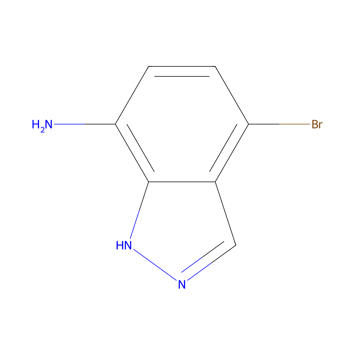 4-Bromo-1H-indazol-7-amine molecular structure, CAS 1190319-80-2