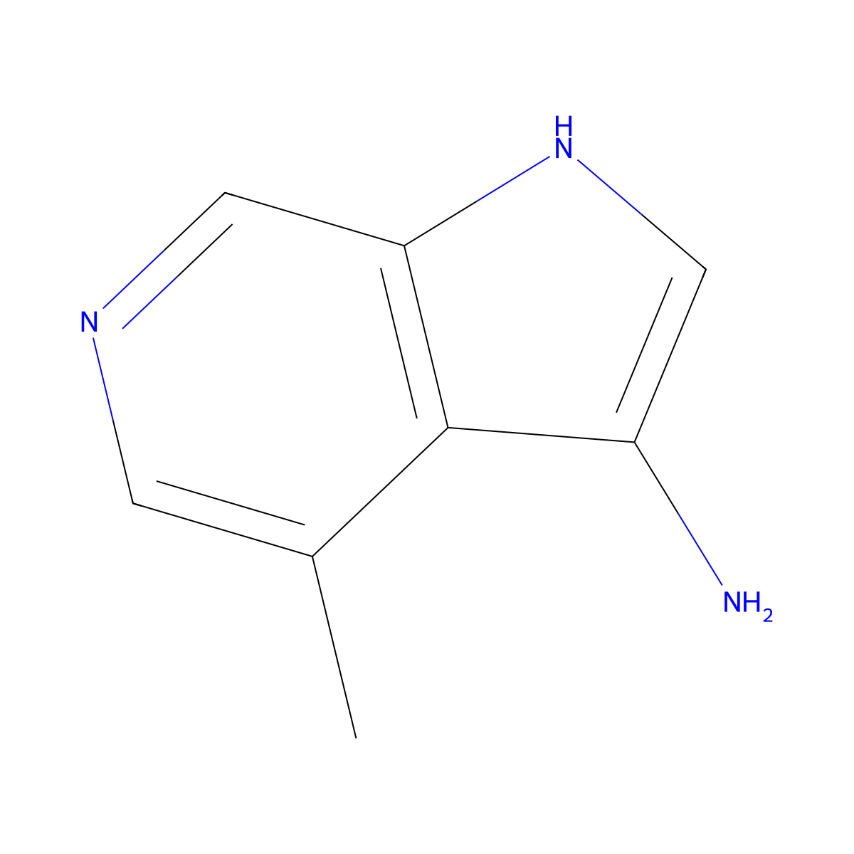 4-methyl-1H-pyrrolo[2,3-c]pyridin-3-amine molecular structure, CAS 1190319-85-7