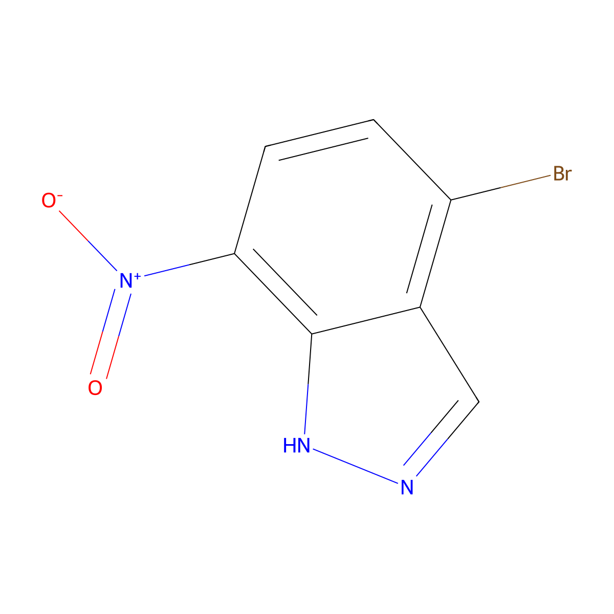 4-Bromo-7-nitro-1H-indazole molecular structure, CAS 1190319-86-8