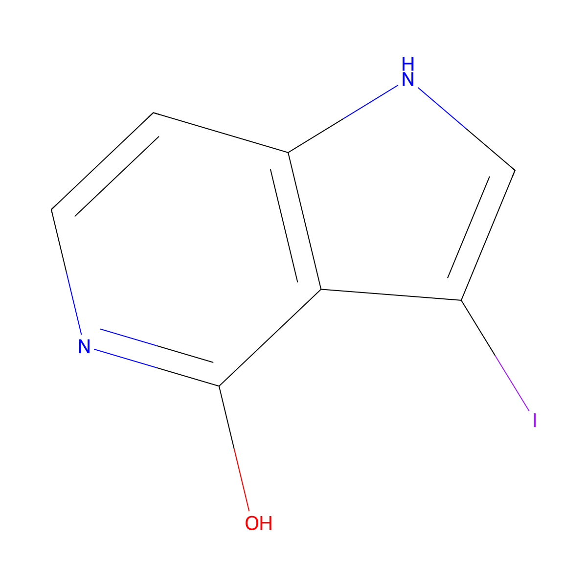 3-Iodo-1H-pyrrolo[3,2-c]pyridin-4(5H)-one molecular structure, CAS 1190319-96-0