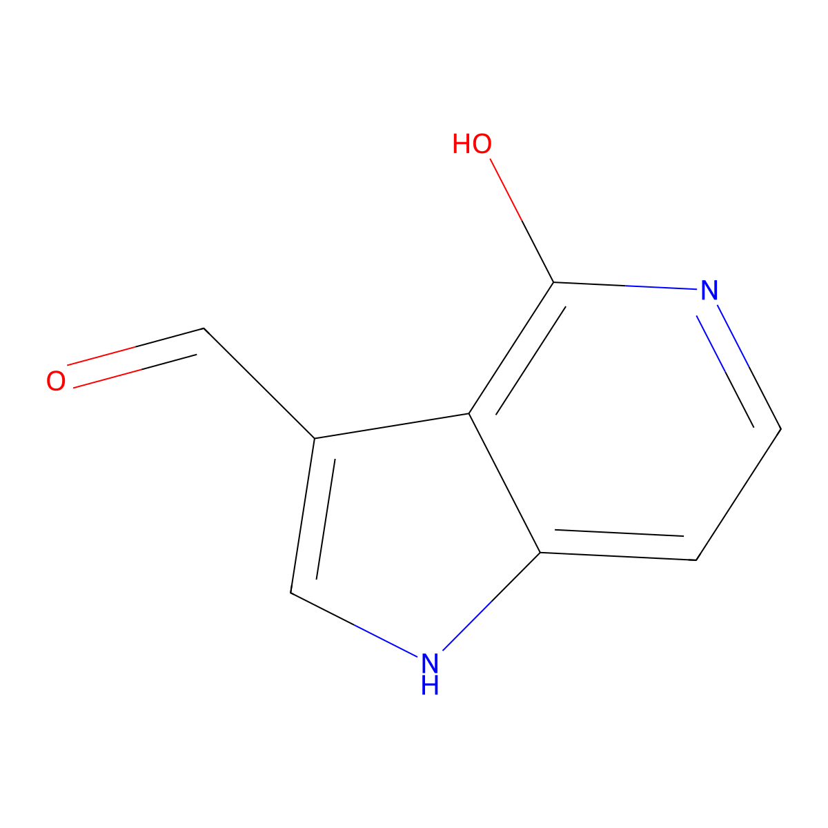 4-Hydroxy-1H-pyrrolo[3,2-c]pyridine-3-carbaldehyde molecular structure, CAS 1190320-02-5