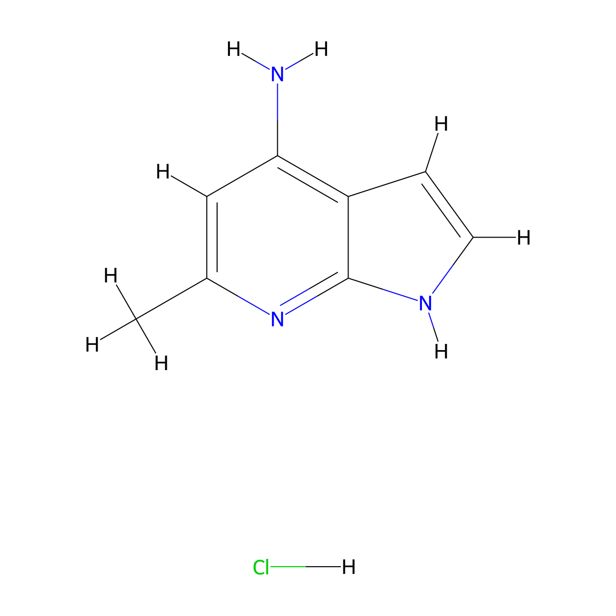 4-Amino-6-methyl-7-azaindole hydrochloride molecular structure, CAS 1190320-03-6