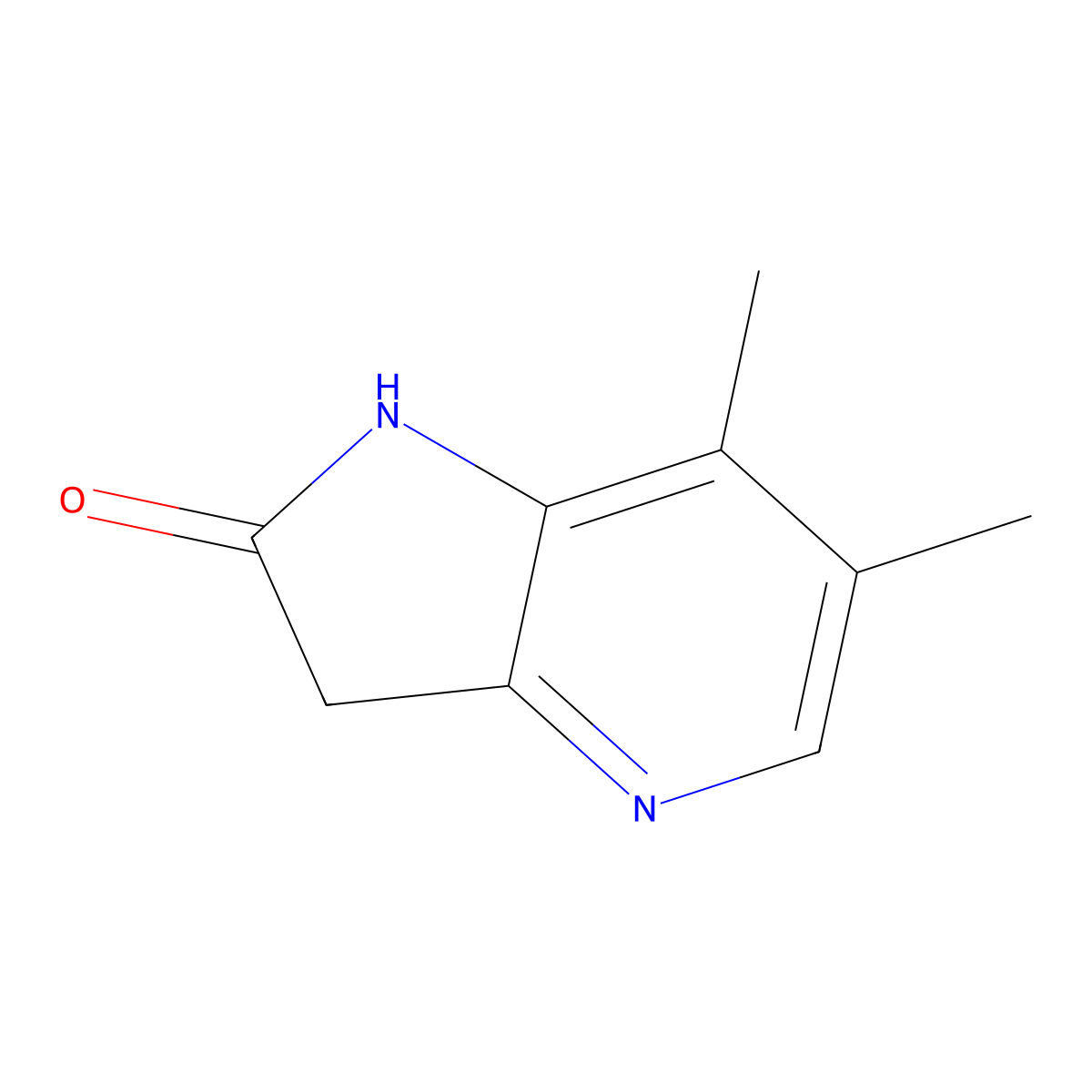 6,7-Dimethyl-4-aza-2-oxindole molecular structure, CAS 1190320-04-7