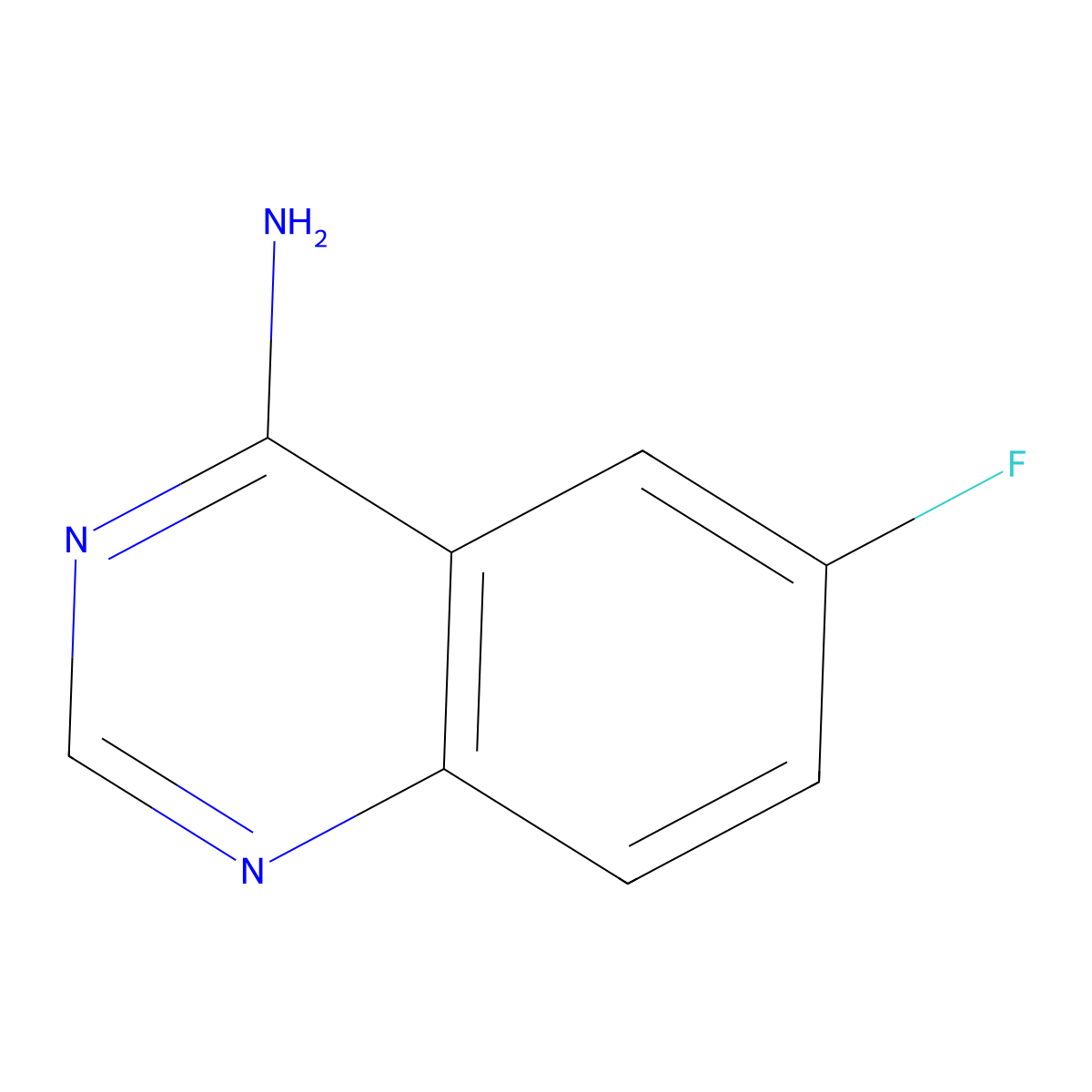 6-Fluoroquinazolin-4-amine molecular structure, CAS 1190320-08-1