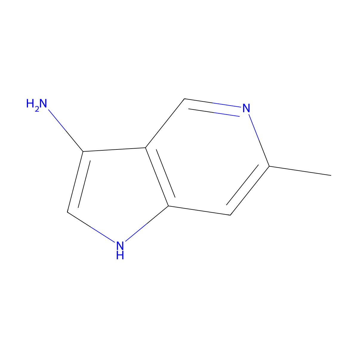 6-methyl-1H-pyrrolo[3,2-c]pyridin-3-amine molecular structure, CAS 1190320-15-0