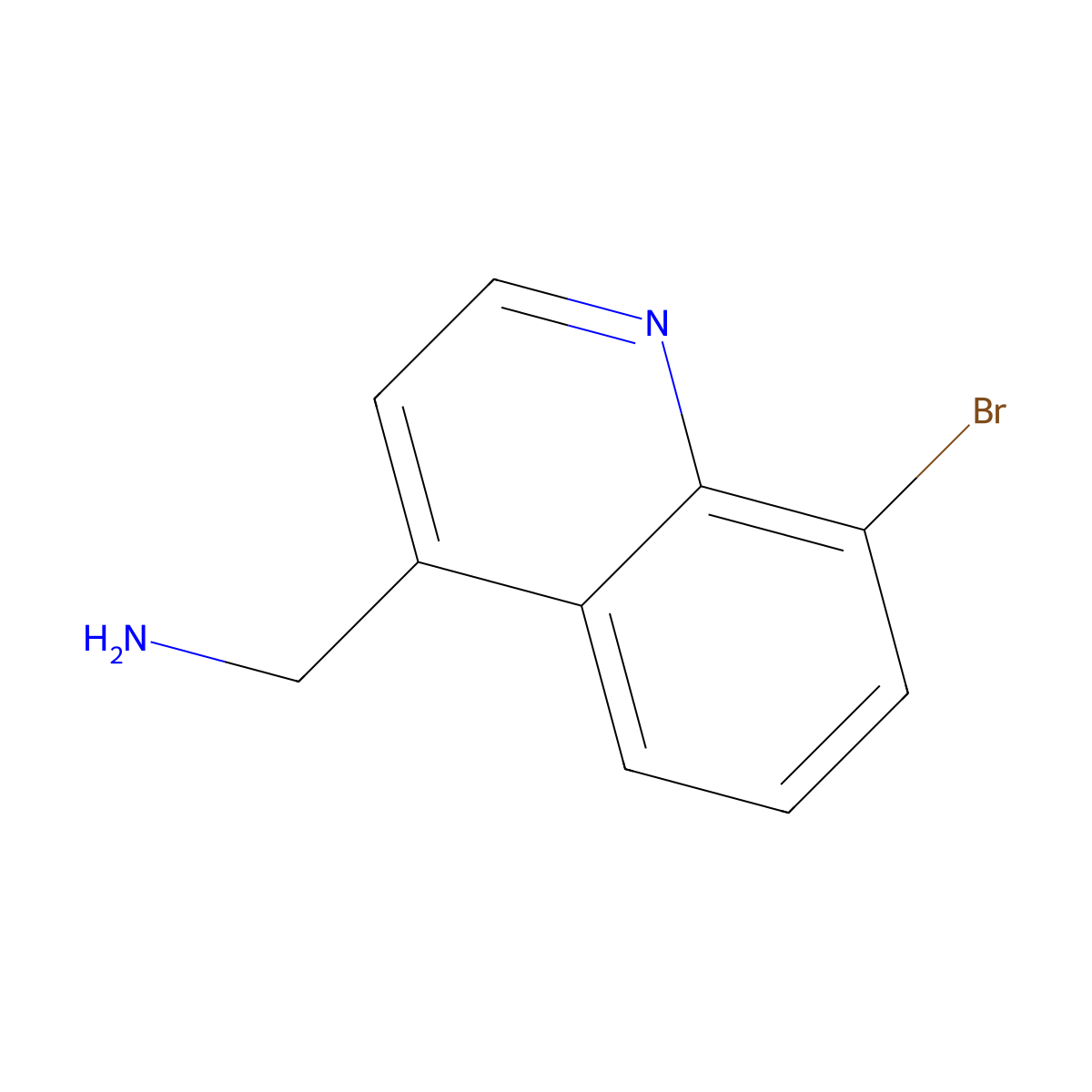 (8-Bromoquinolin-4-yl)methanamine molecular structure, CAS 1190320-17-2