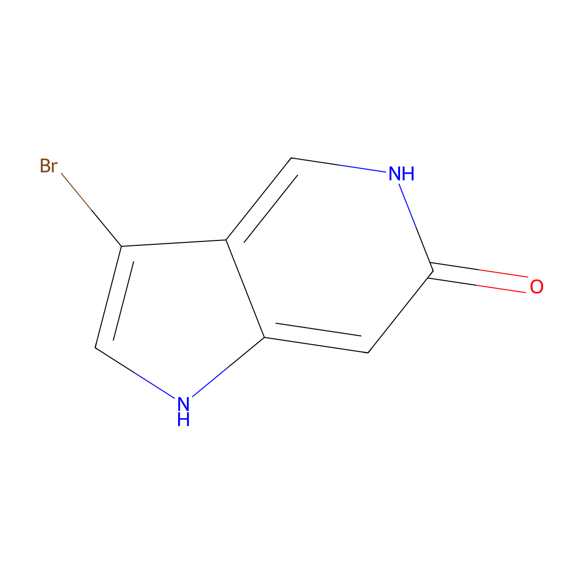 3-Bromo-1H-pyrrolo[3,2-c]pyridin-6-ol molecular structure, CAS 1190320-24-1