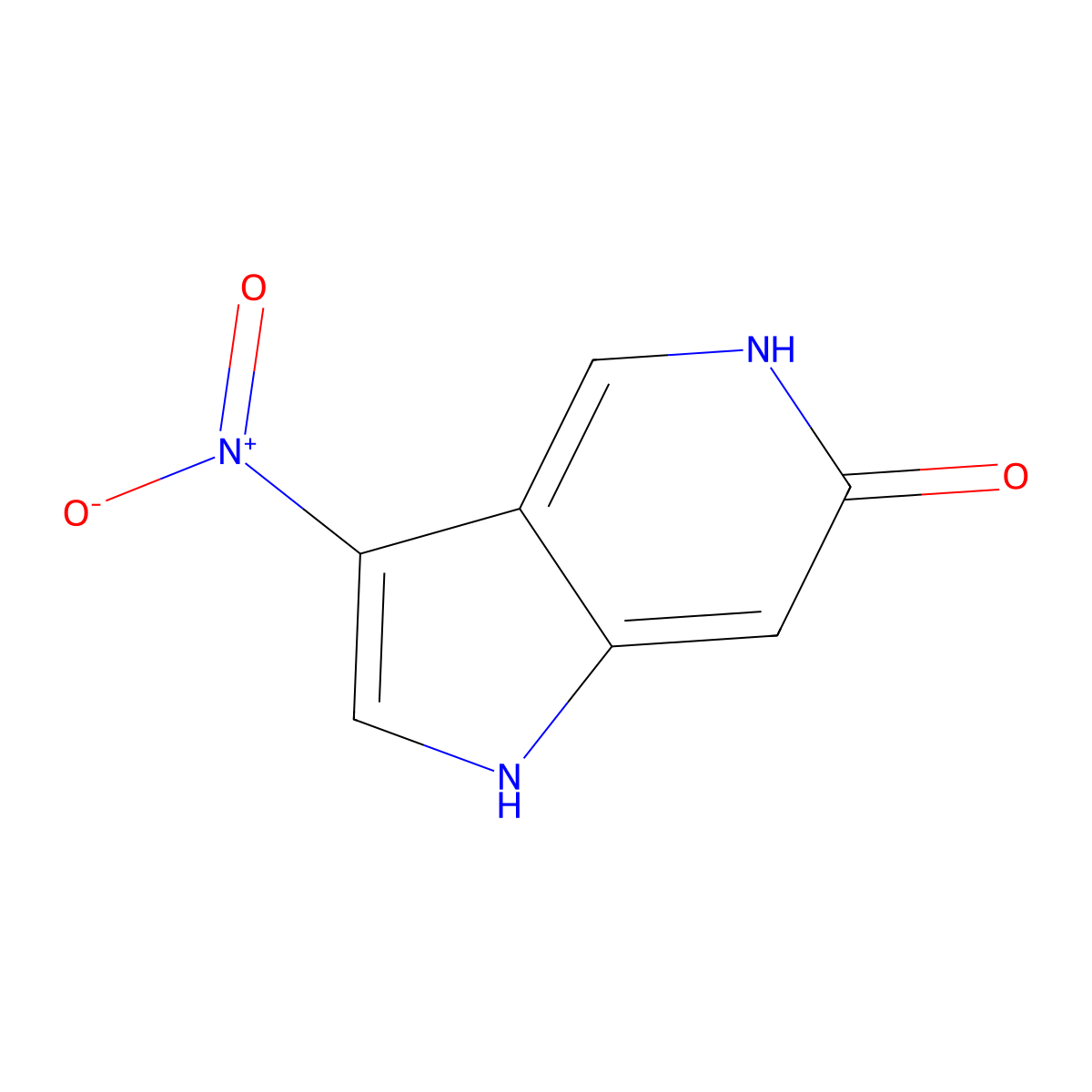 3-Nitro-1H-pyrrolo[3,2-c]pyridin-6-ol molecular structure, CAS 1190320-27-4