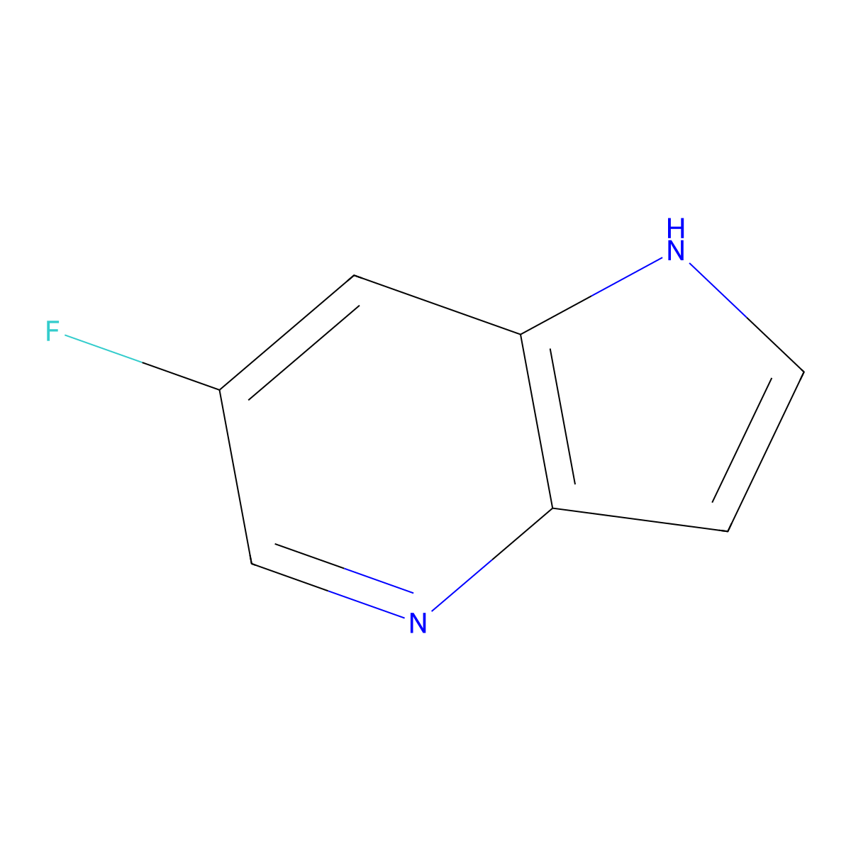 6-fluoro-1H-pyrrolo(3,2-b)pyridine molecular structure, CAS 1190320-33-2