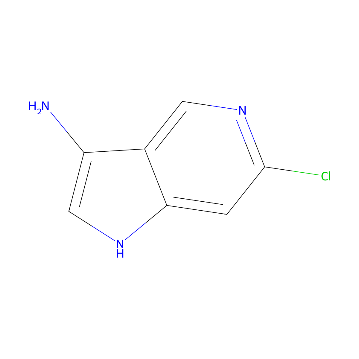 6-chloro-1H-pyrrolo[3,2-c]pyridin-3-amine molecular structure, CAS 1190320-39-8