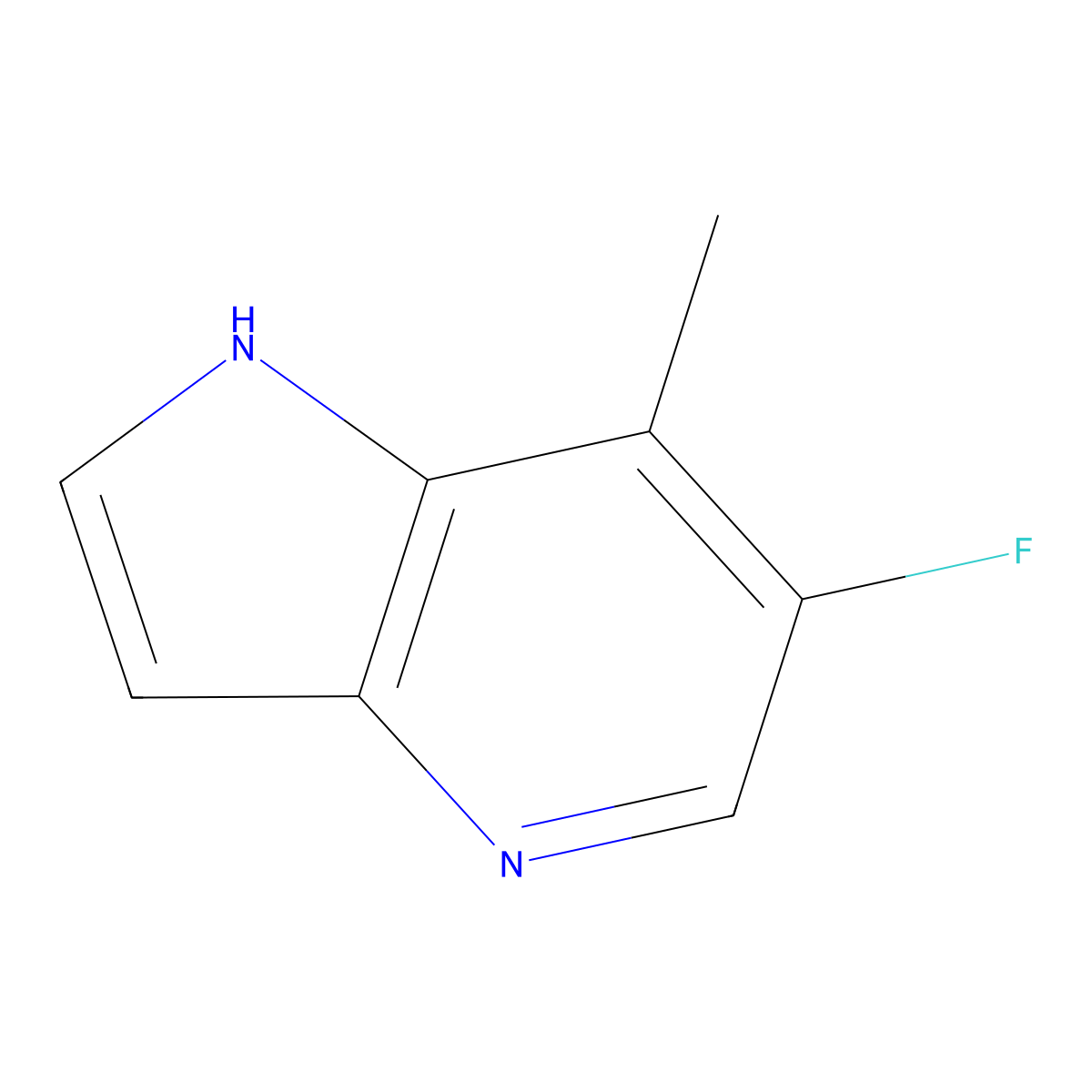 6-fluoro-7-methyl-1H-pyrrolo[3,2-b]pyridine molecular structure, CAS 1190320-59-2